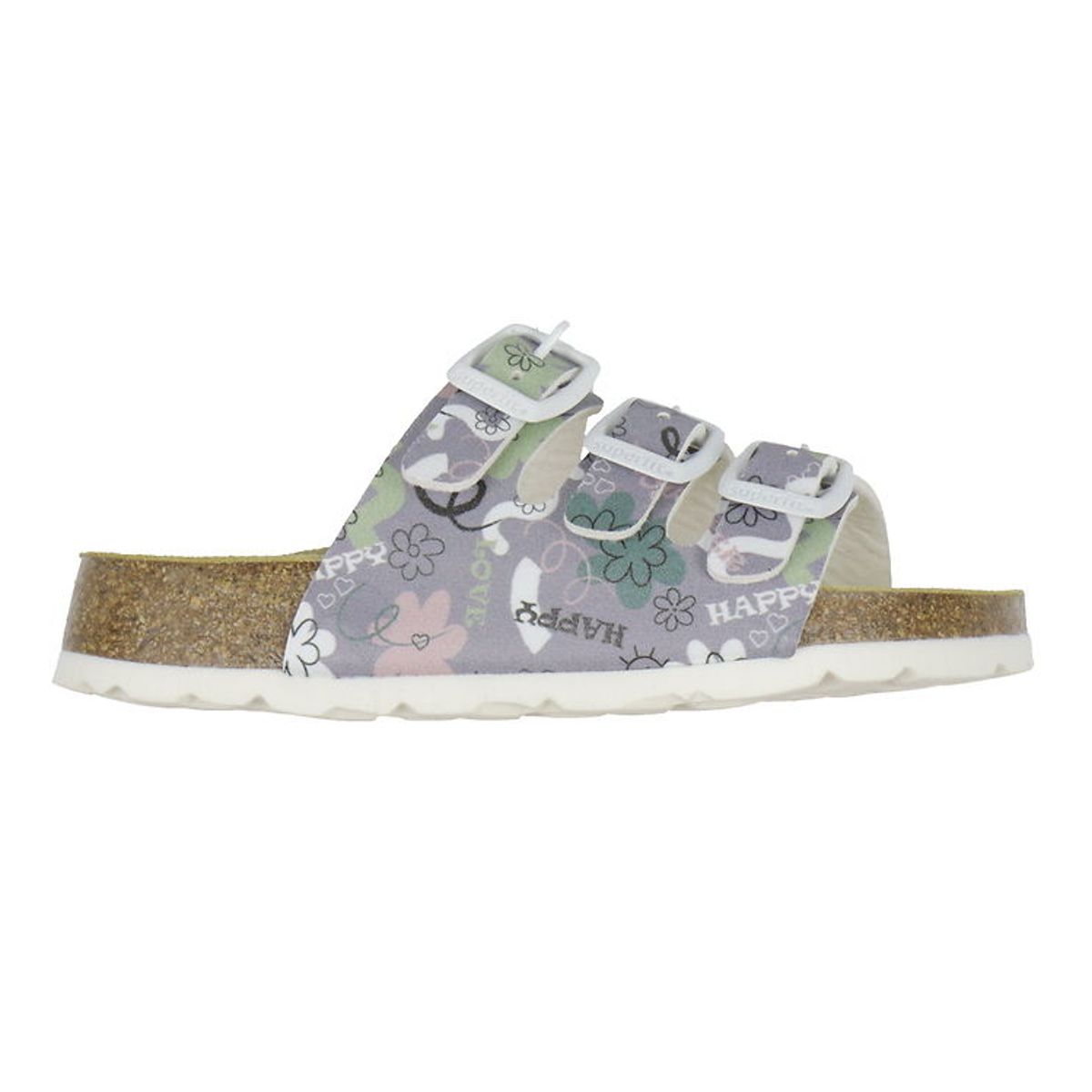 Superfit Sandaler - Fussbettpantoffel - Lilla m. Print