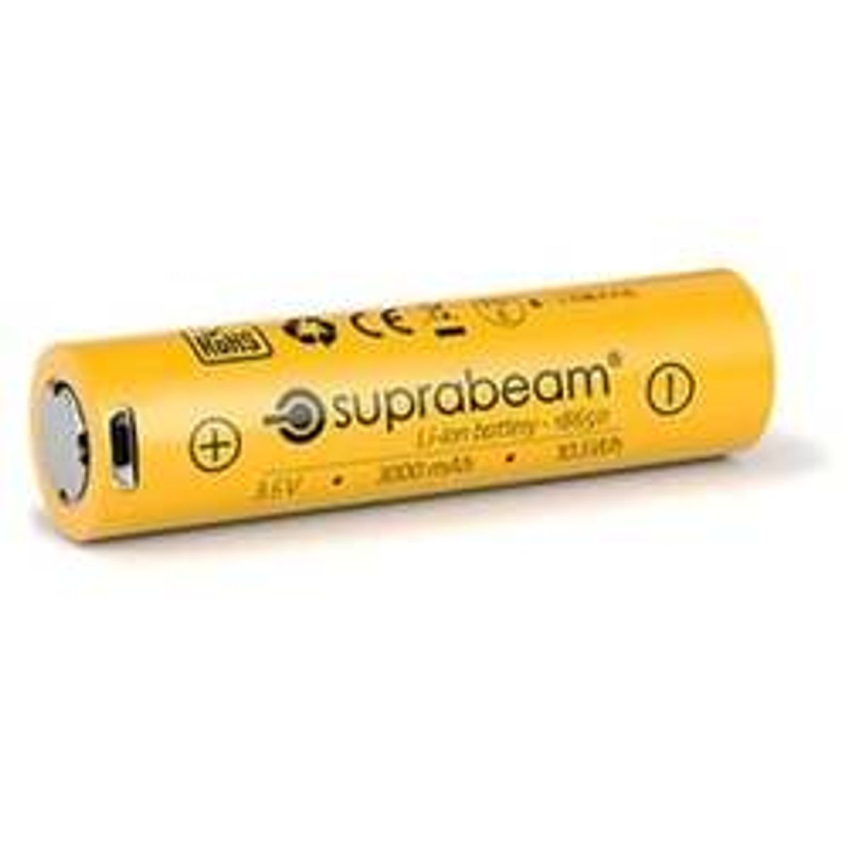 Suprabeam 18650 3000 mAh USB Genopladeligt Batteri