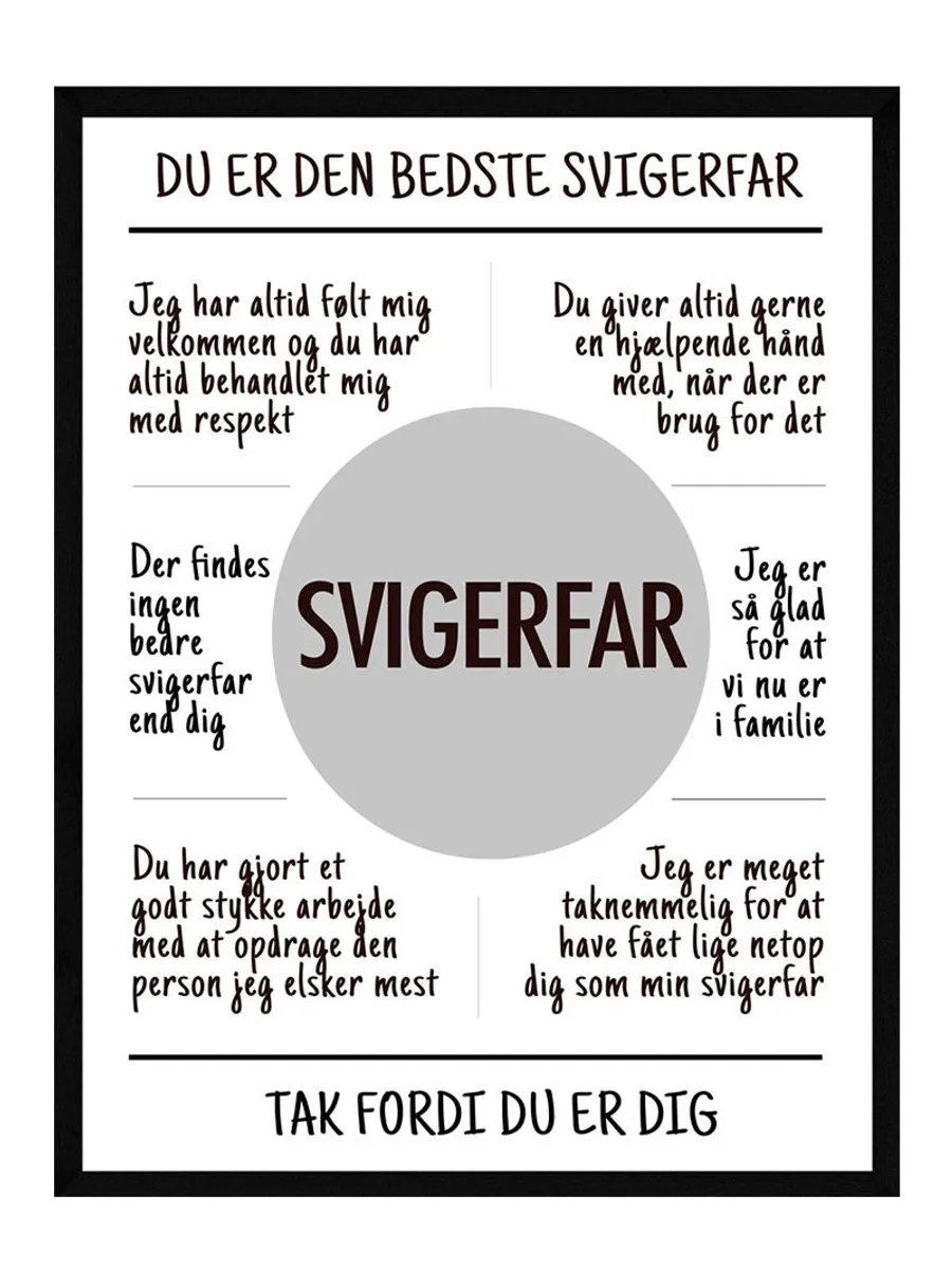 Svigerfar plakat