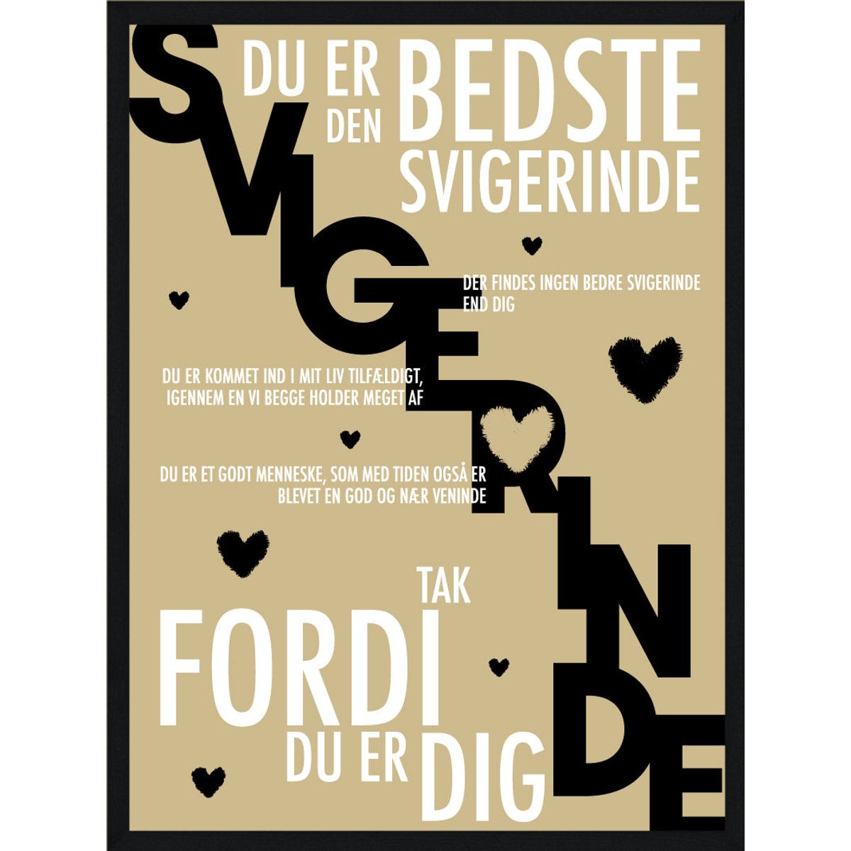 Svigerinde plakat - Personlig plakat