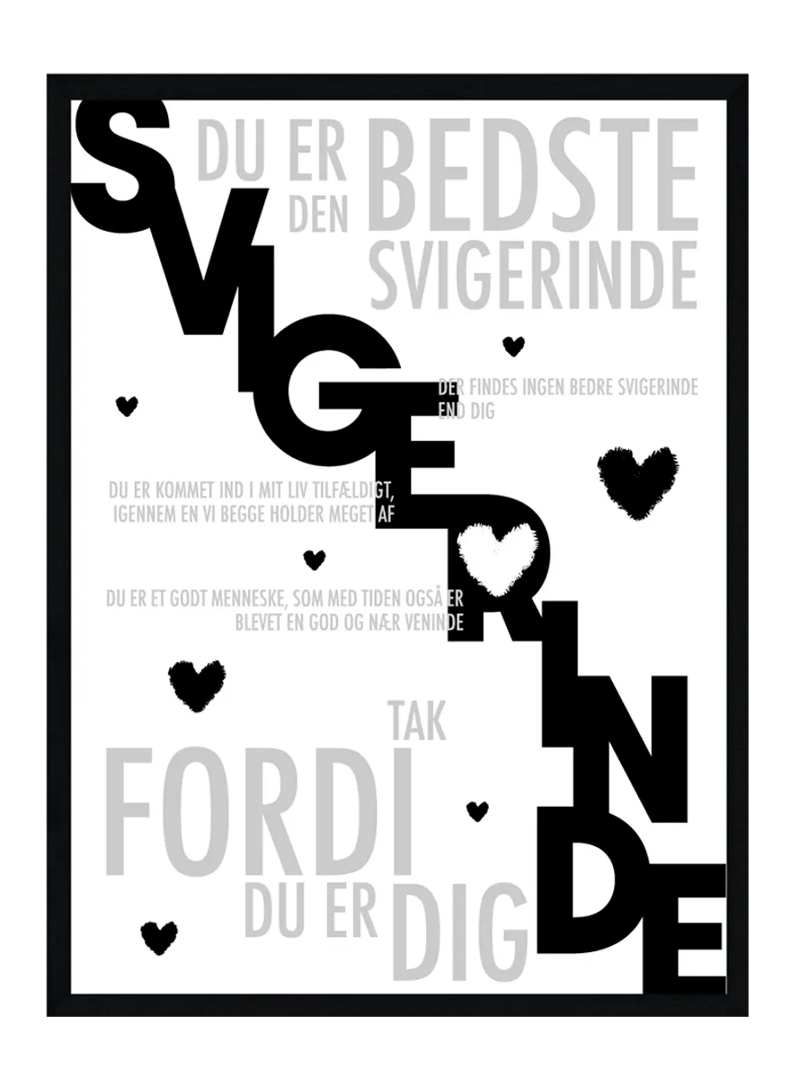 Svigerinde plakat - Personlig plakat