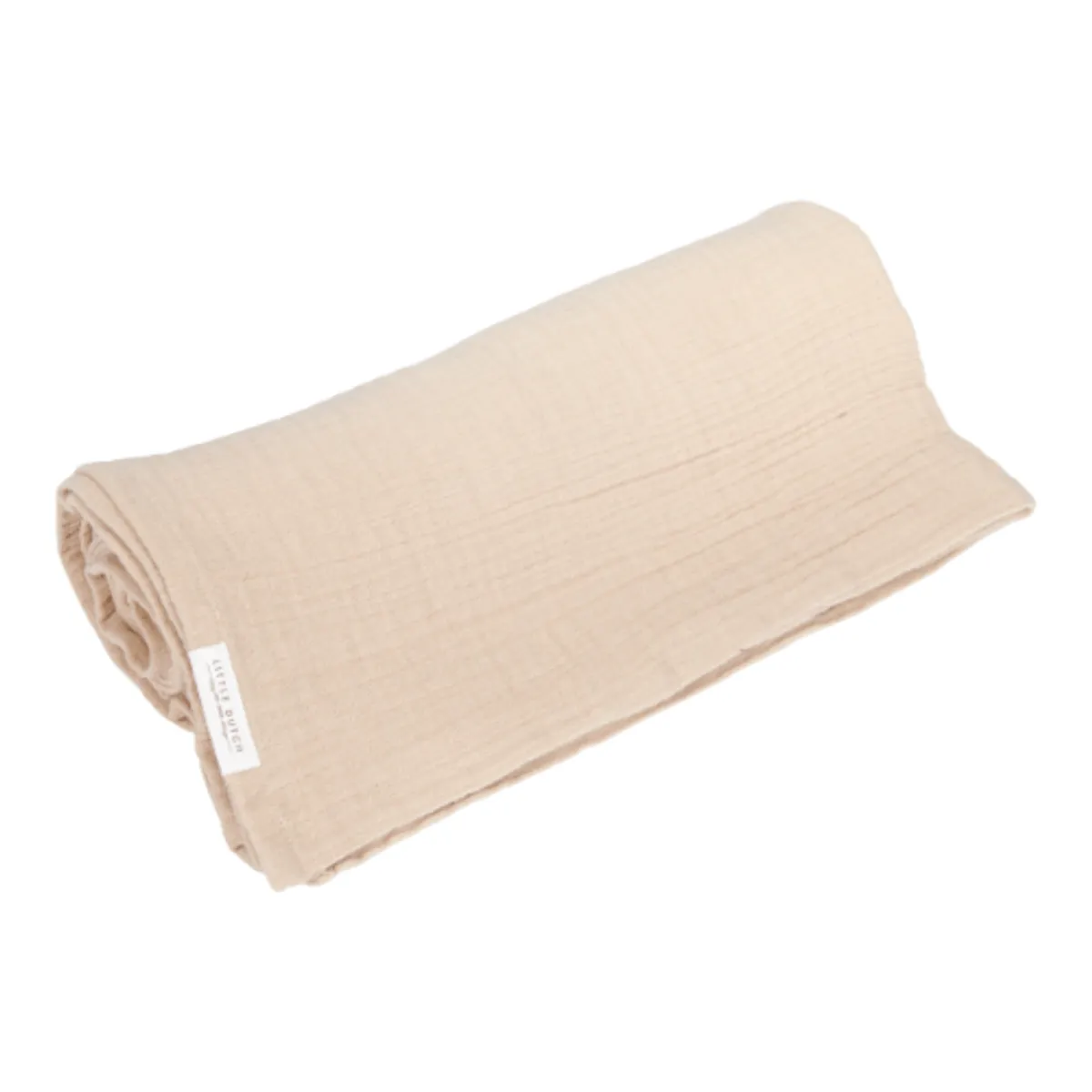 Svøb XL 120 x 120 cm | Økologisk muslin, beige - Little Dutch