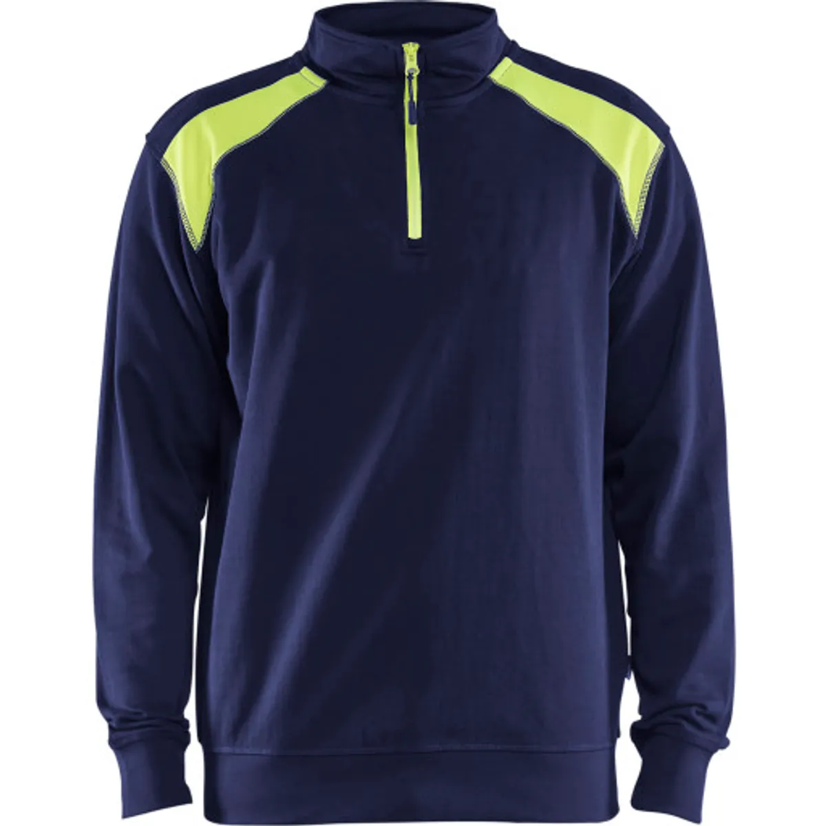 SWEATSHIRT HALF ZIP MARINEBLÅ/