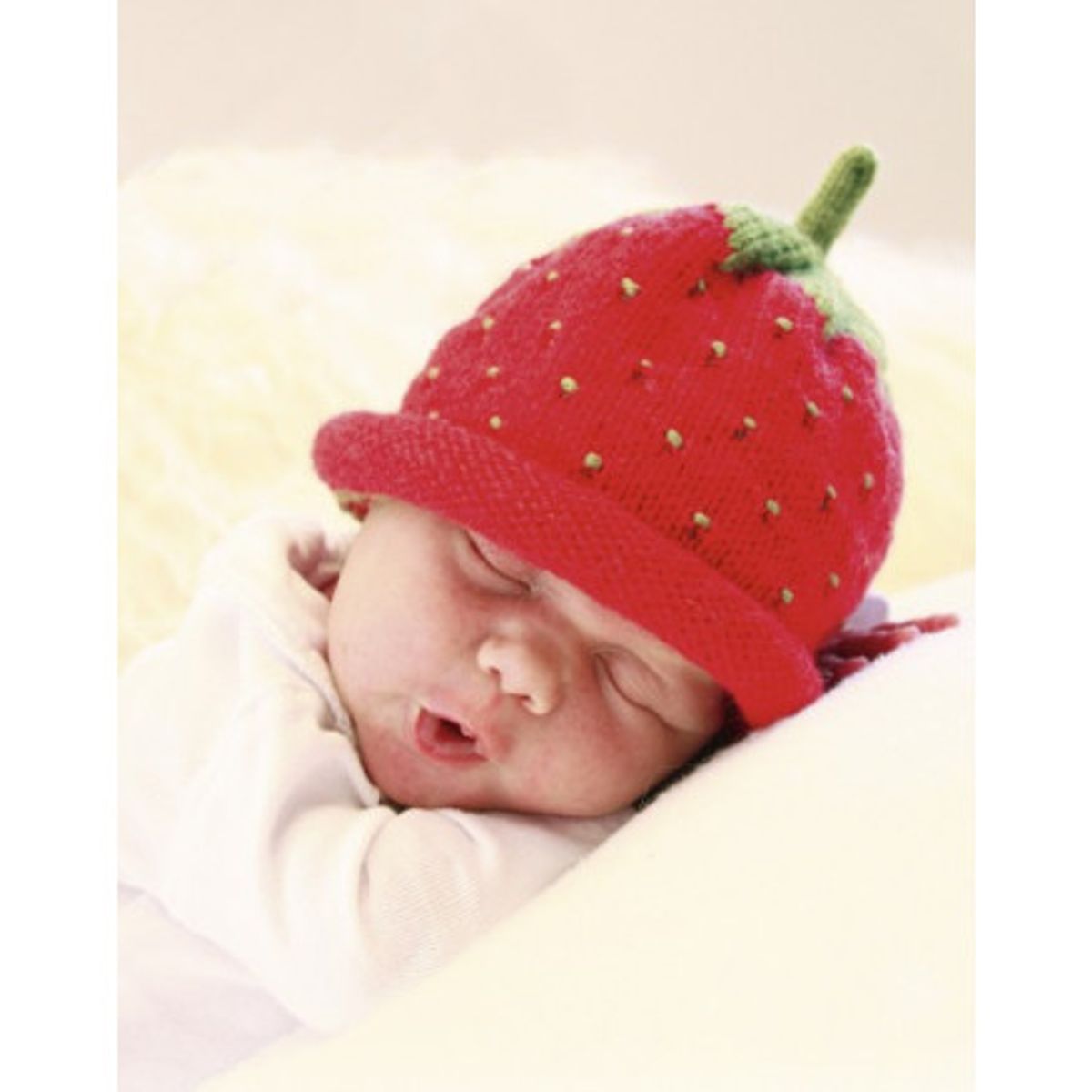 Sweet Strawberry by DROPS Design - Baby Hue Strikkeopskrift str. 1/3 m - 1/3 mdr