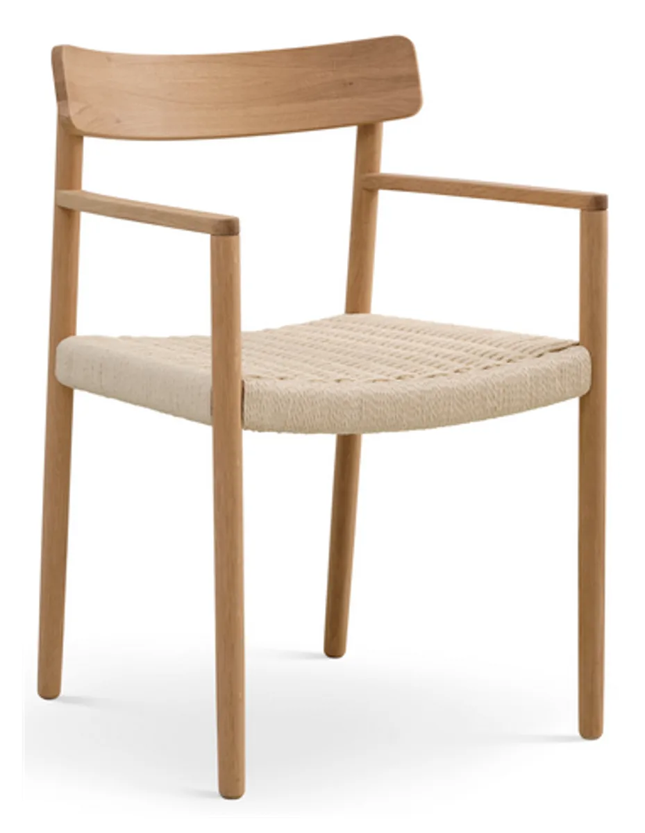 Syd spisebordsstol i egetræ og rattan H80,4 cm - Eg/Natur