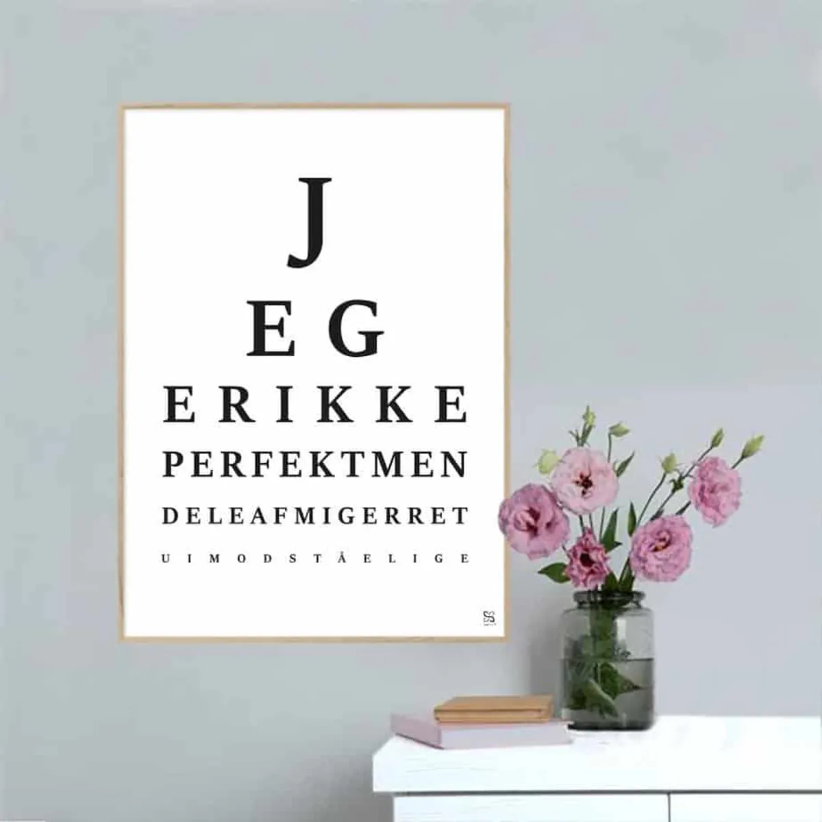 Synstavle - Jeg er ikke perfekt - Songshape plakat - 15 x 21 cm / XS / lodret