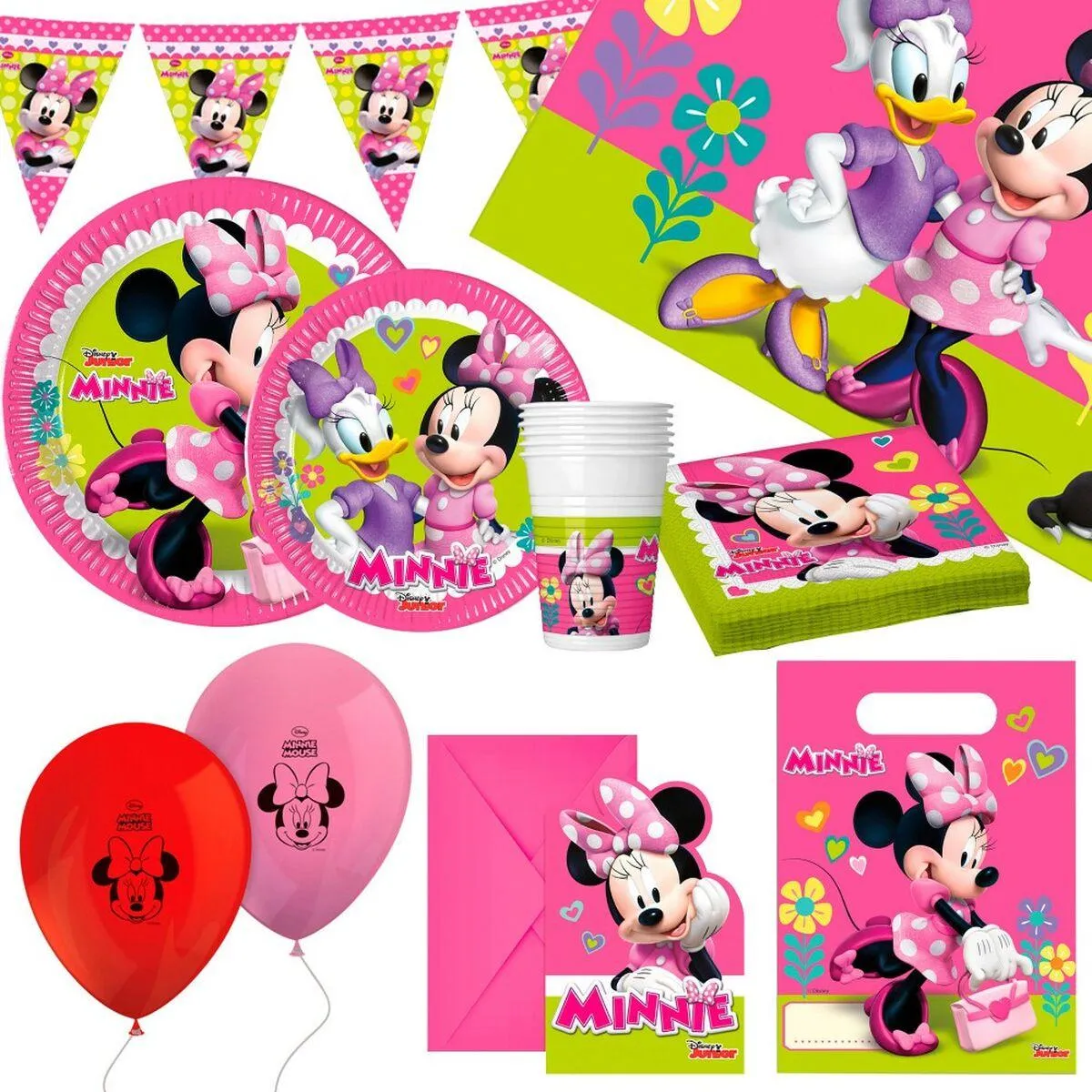 Sæt med Produkter til Fest Minnie Mouse 66 Dele