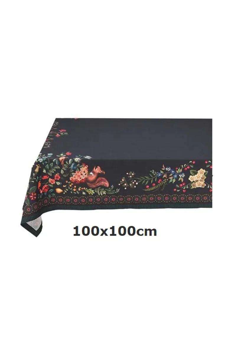 Table Cloth Winter Wonderland Overall Dark Blue 100x100cm