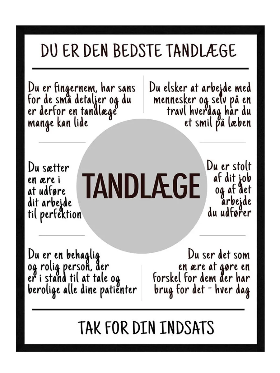 Tandlæge plakat