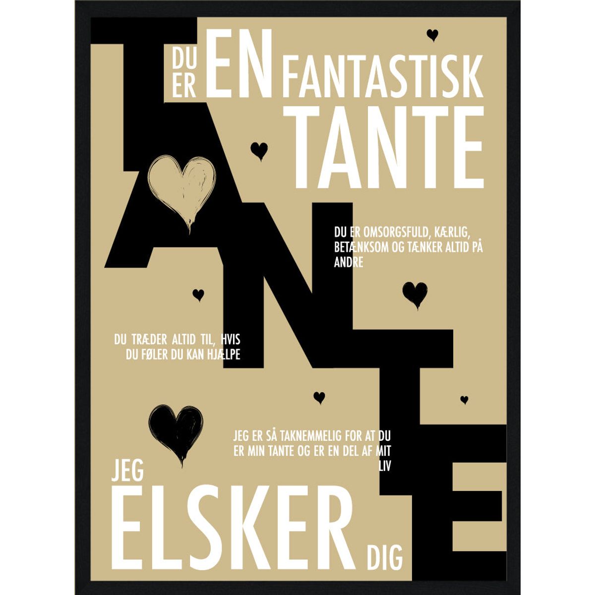 Tante plakat - Personlig plakat