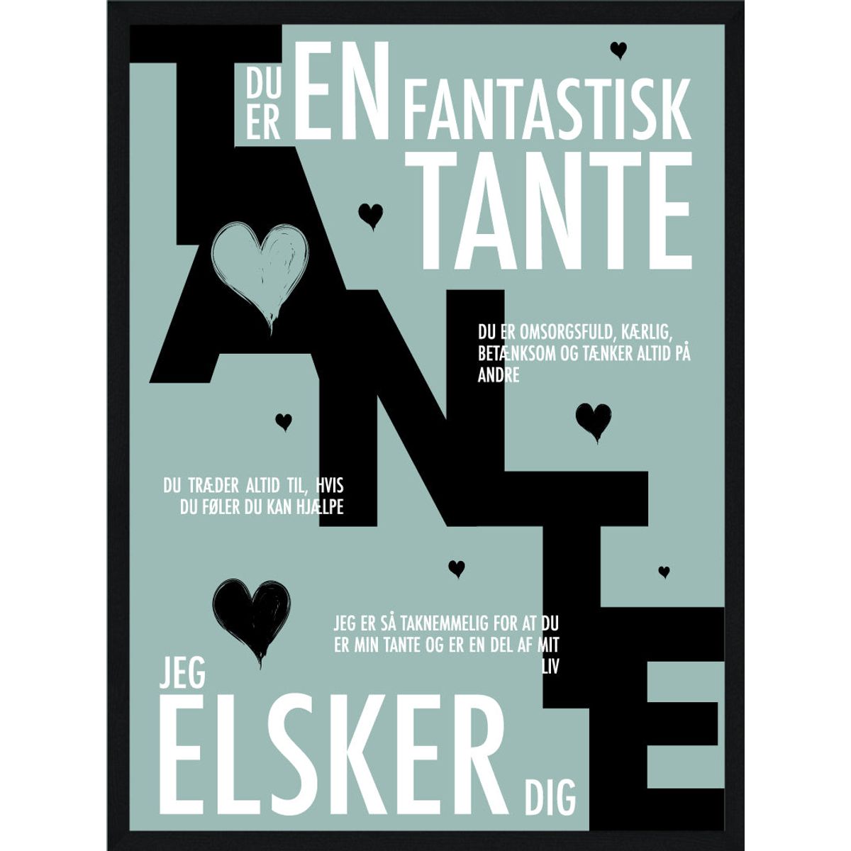 Tante plakat - Personlig plakat