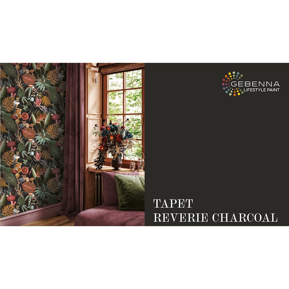 Tapet: Reverie Charcoal