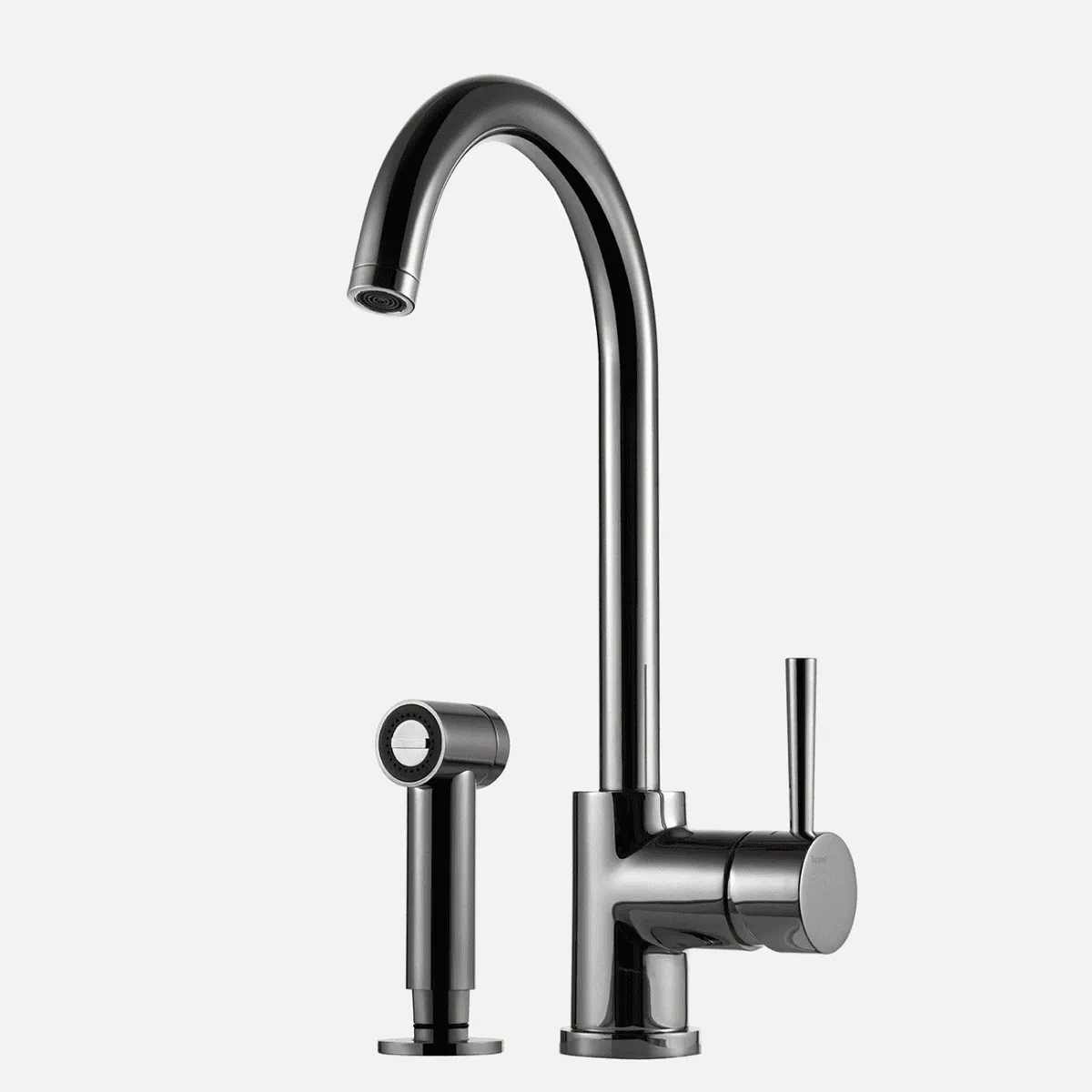 Tapwell EVO200 et-grebs køkkenarmatur m/håndbruser - black chrome