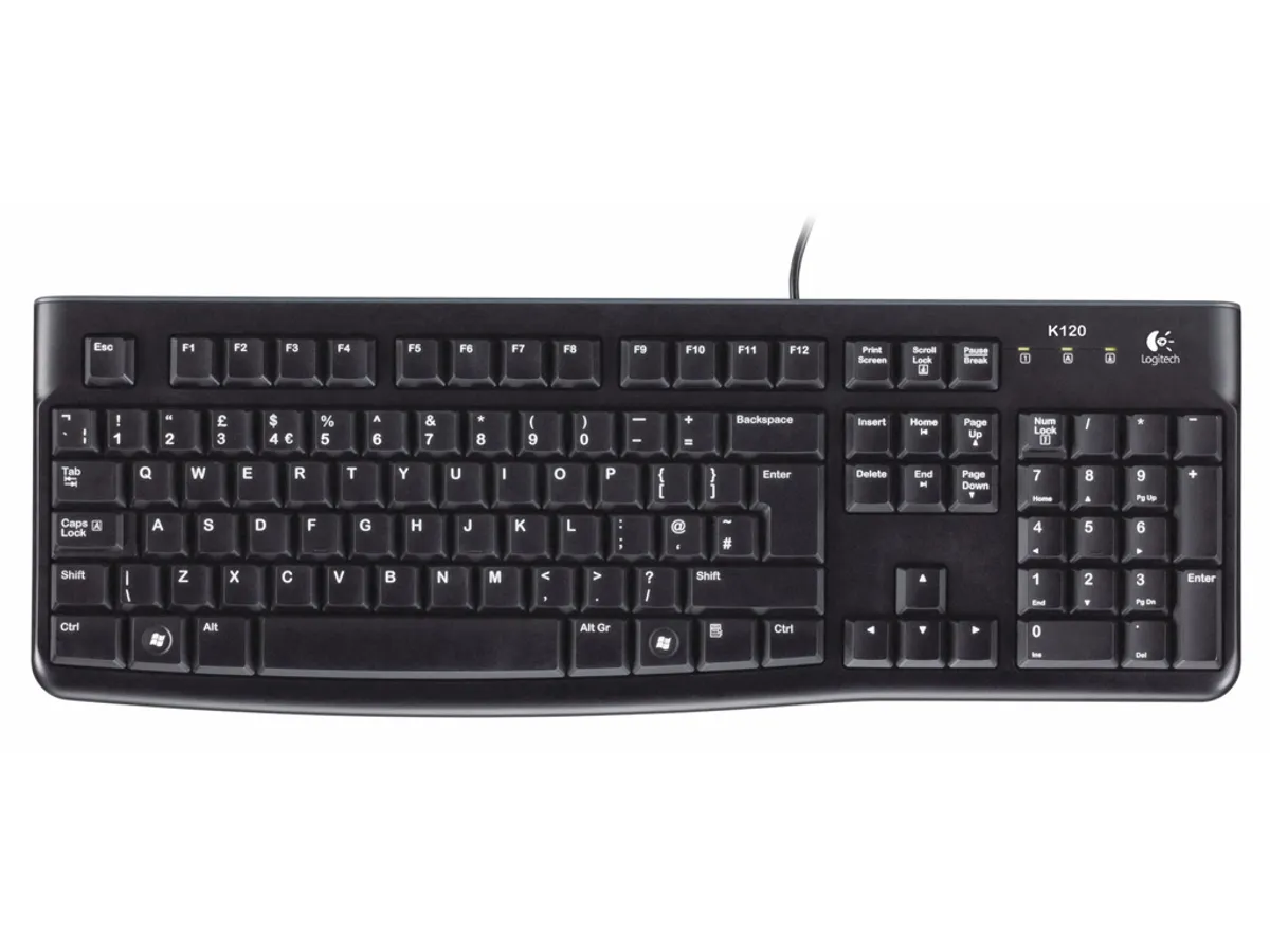 Tastatur Logitech K120 Sort Kablet