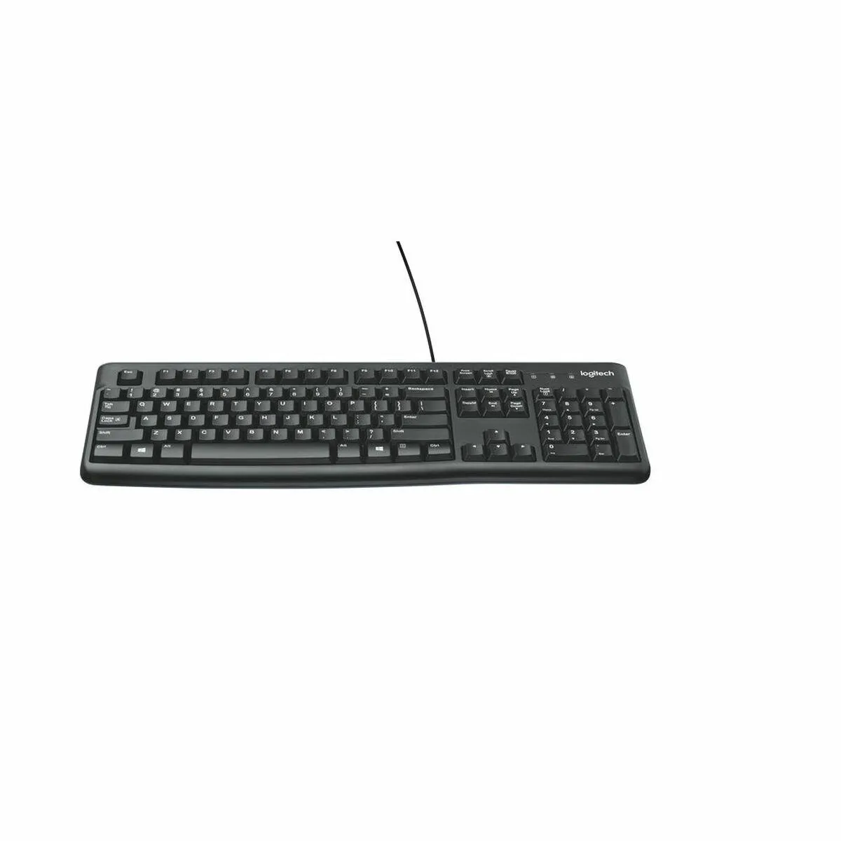 Tastatur Logitech Keyboard K120 for Business Sort Hvid Engelsk