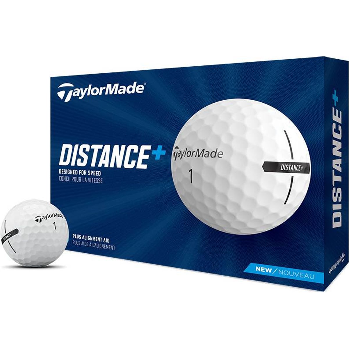 Taylormade Distance + Golfbolde - Hvid