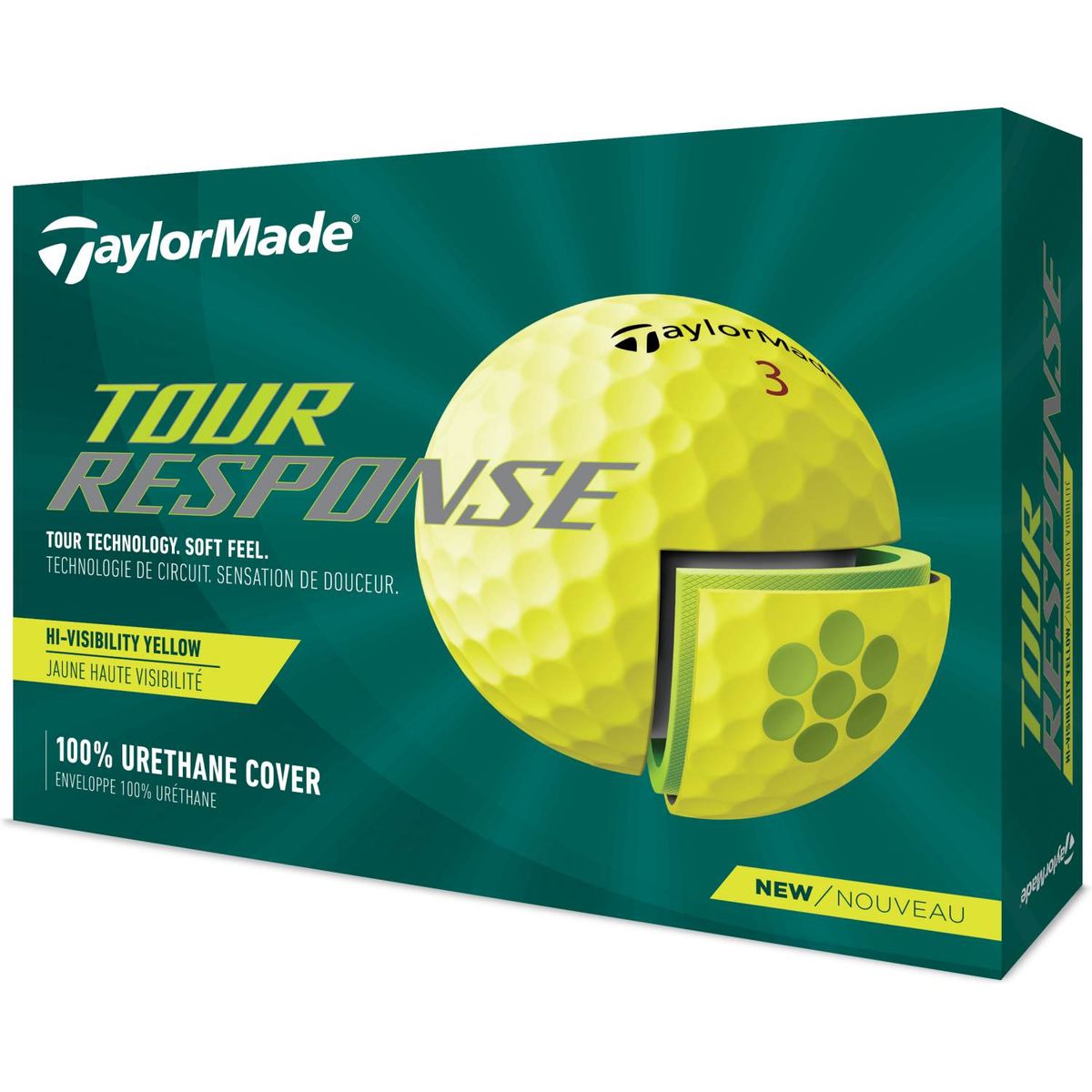 Taylormade Tour Response (2022) Golfbolde - Gul