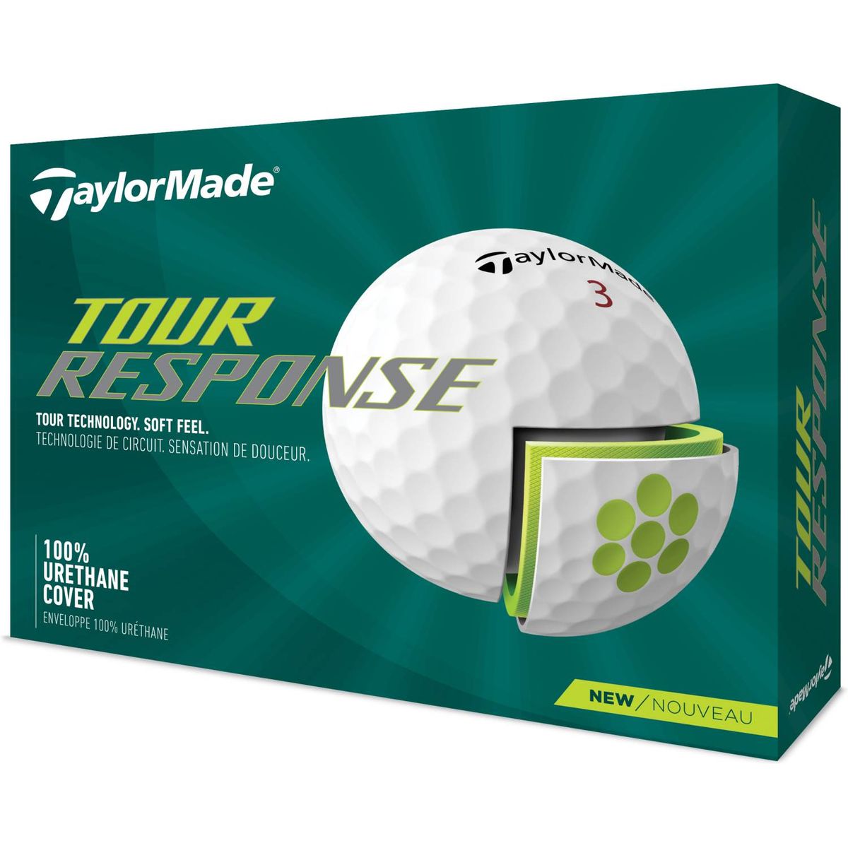 Taylormade Tour Response (2022) Logobolde - Hvid