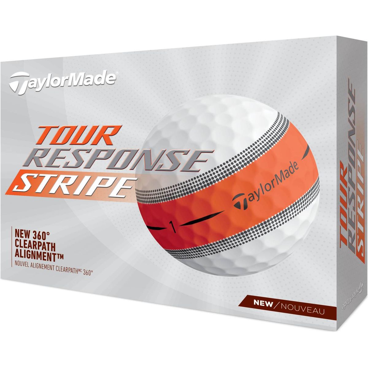 Taylormade Tour Response Stripe Golfbolde - Hvid/Orange