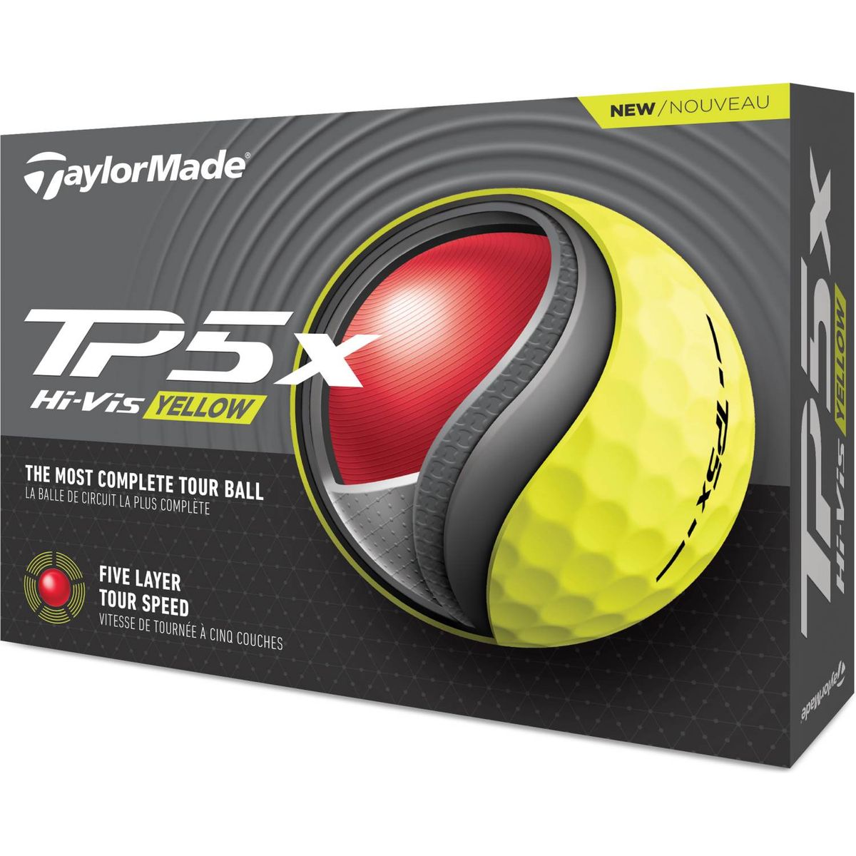 Taylormade TP5x (2024) Golfbolde - Gul