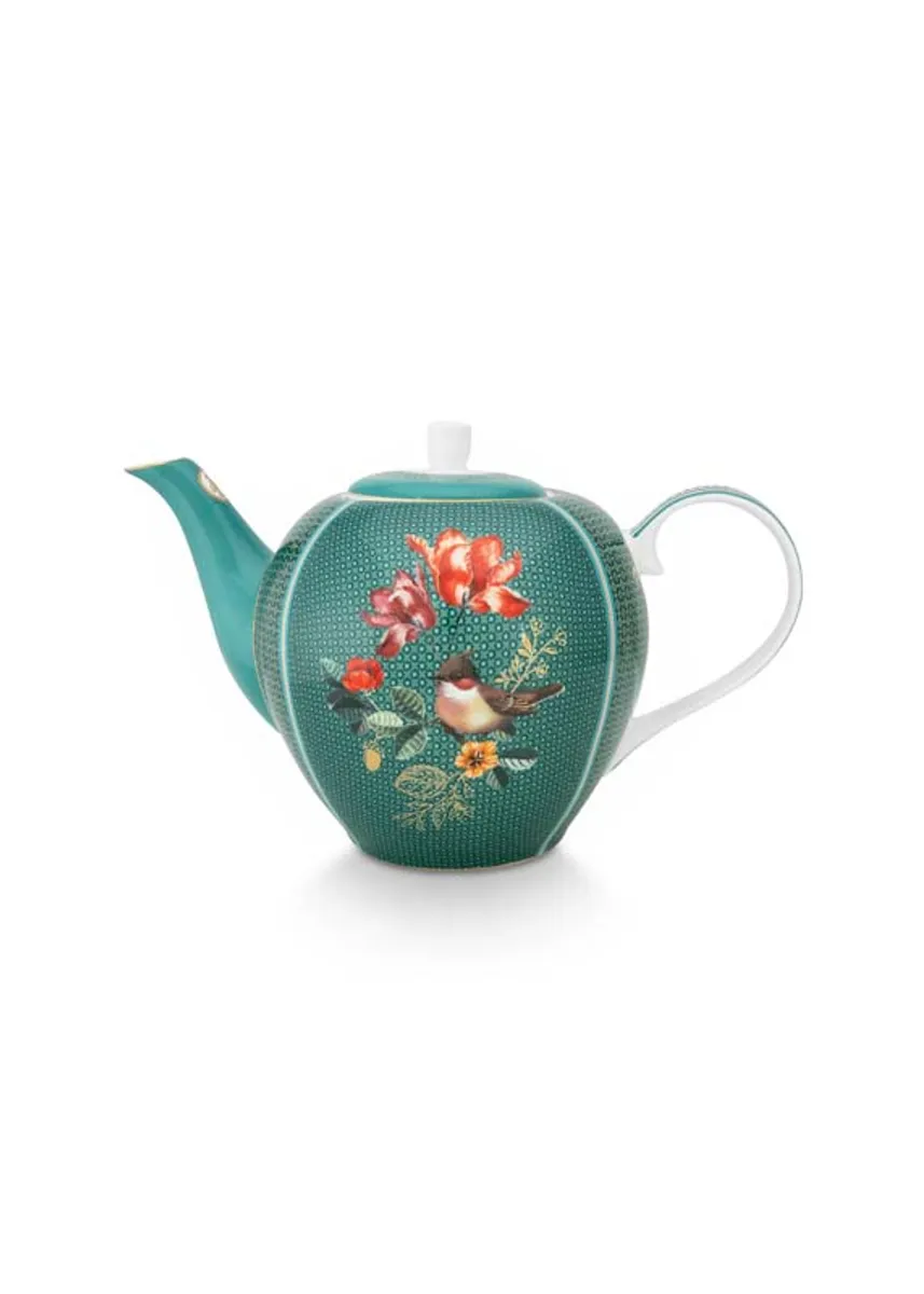 Tea Pot Large Winter Wonderland Green 1.6ltr