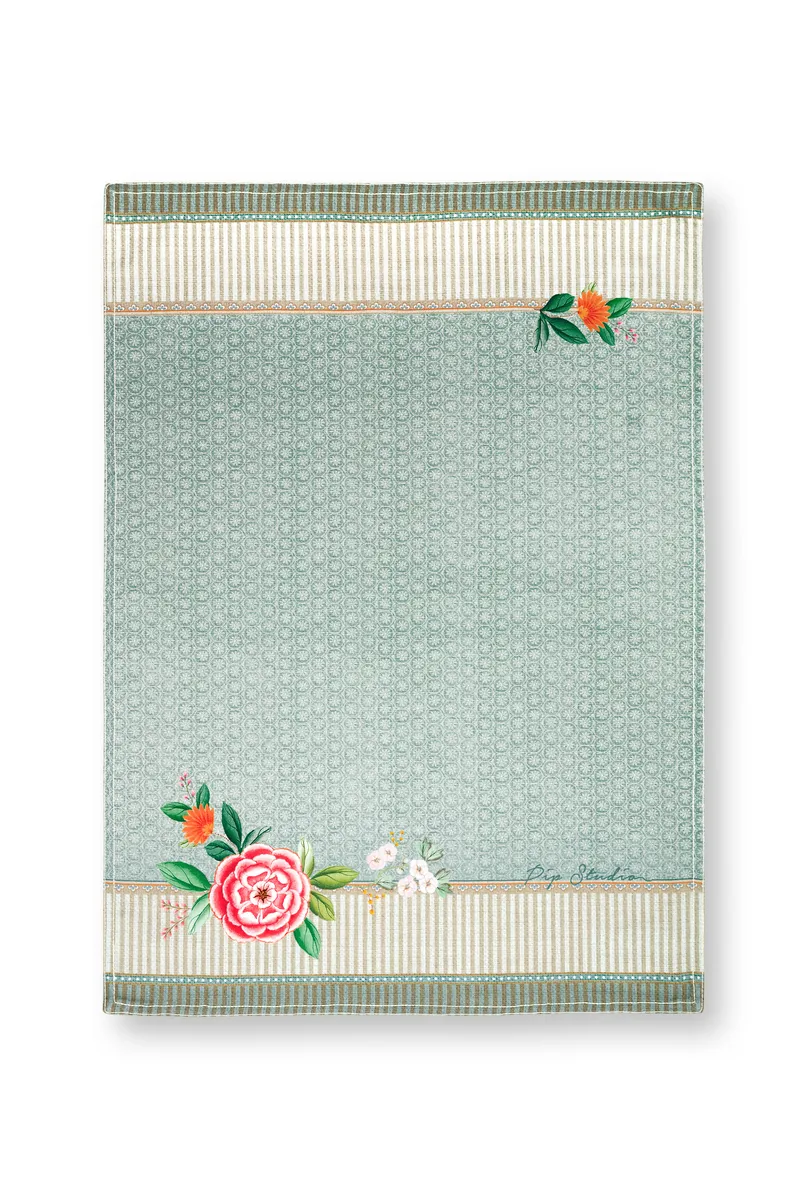 Tea Towel Blushing Birds Blue 50x70cm