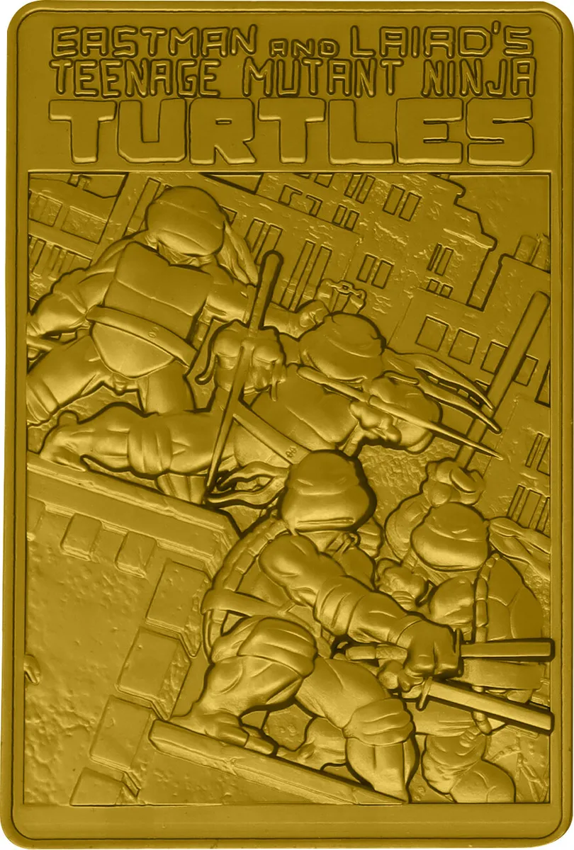 Teenage Mutant Ninja Turtles Limited Edition 24k Gold Plated Comic Book Cover Ingot