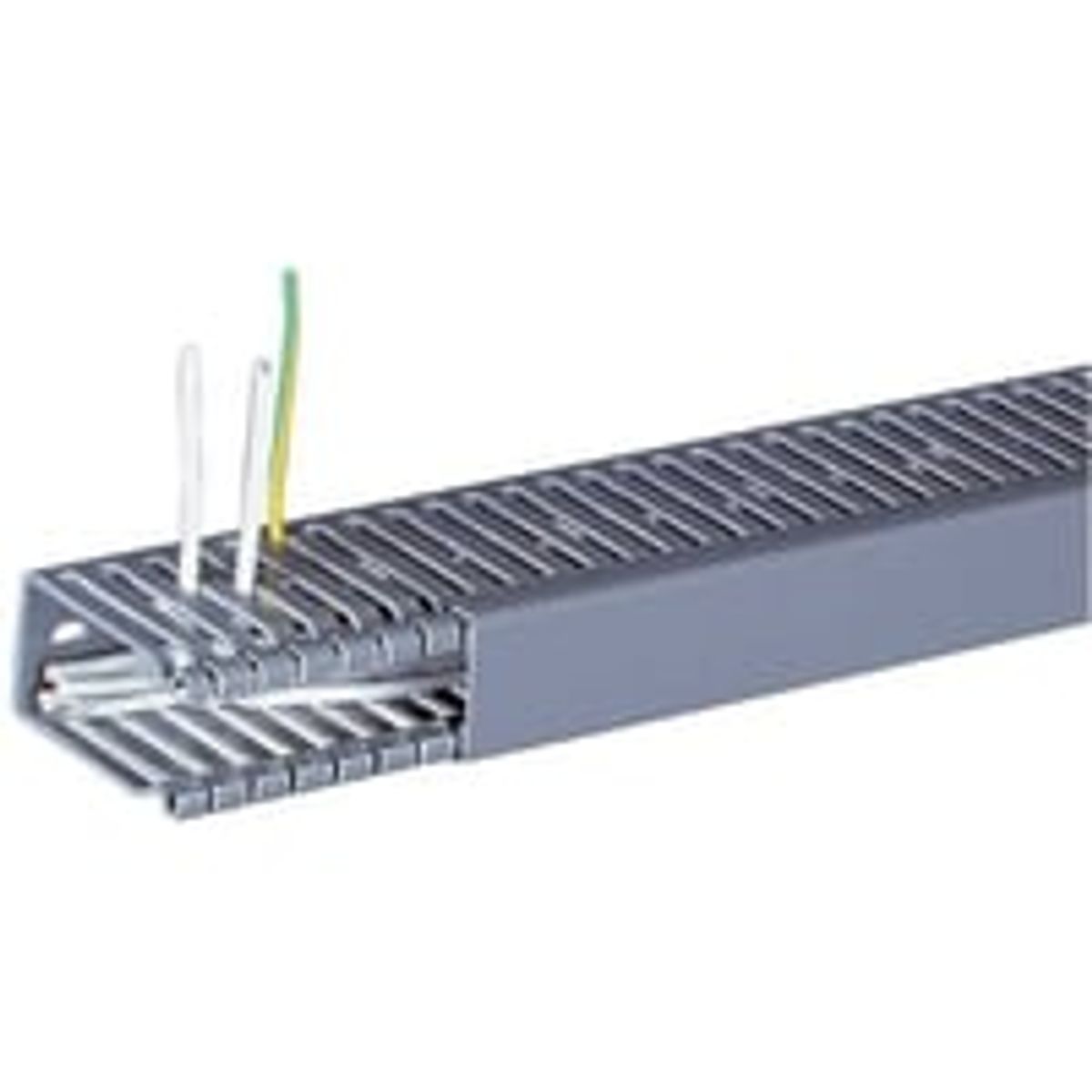 Tehalit BA6: Opslidset ledningskanal med lg, 4 mm slidser, 10 mm fingre, HxB 63 x 19 mm - Hager - 2 meter