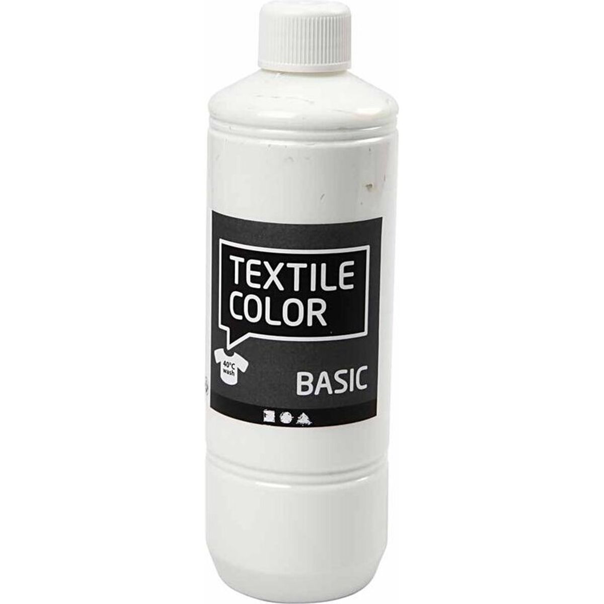 Tekstilmaling - Textile Color Basic - Hvid 500 Ml