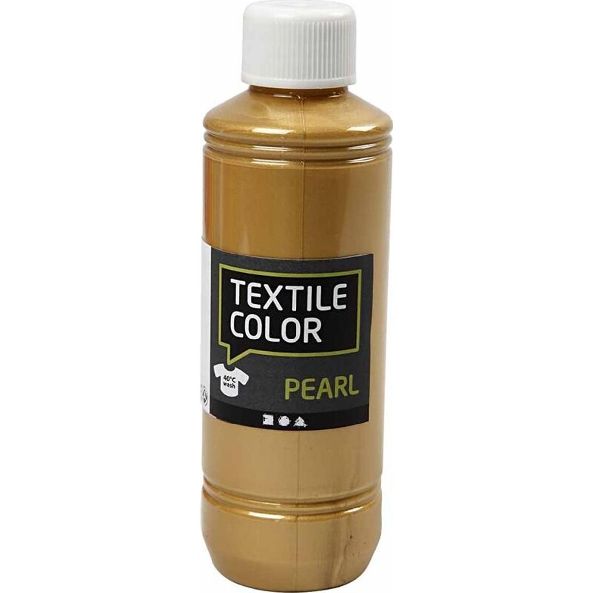 Tekstilmaling - Textile Color Pearl - Perlemor - Guld 250 Ml