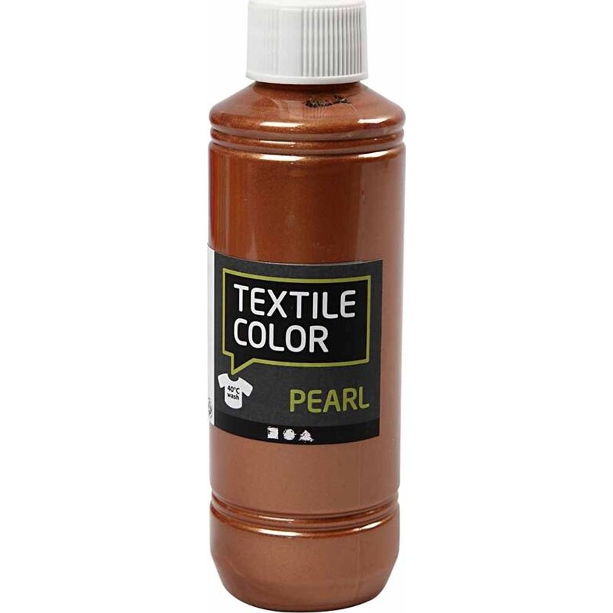 Tekstilmaling - Textile Color Pearl - Perlemor - Kobber 250 Ml