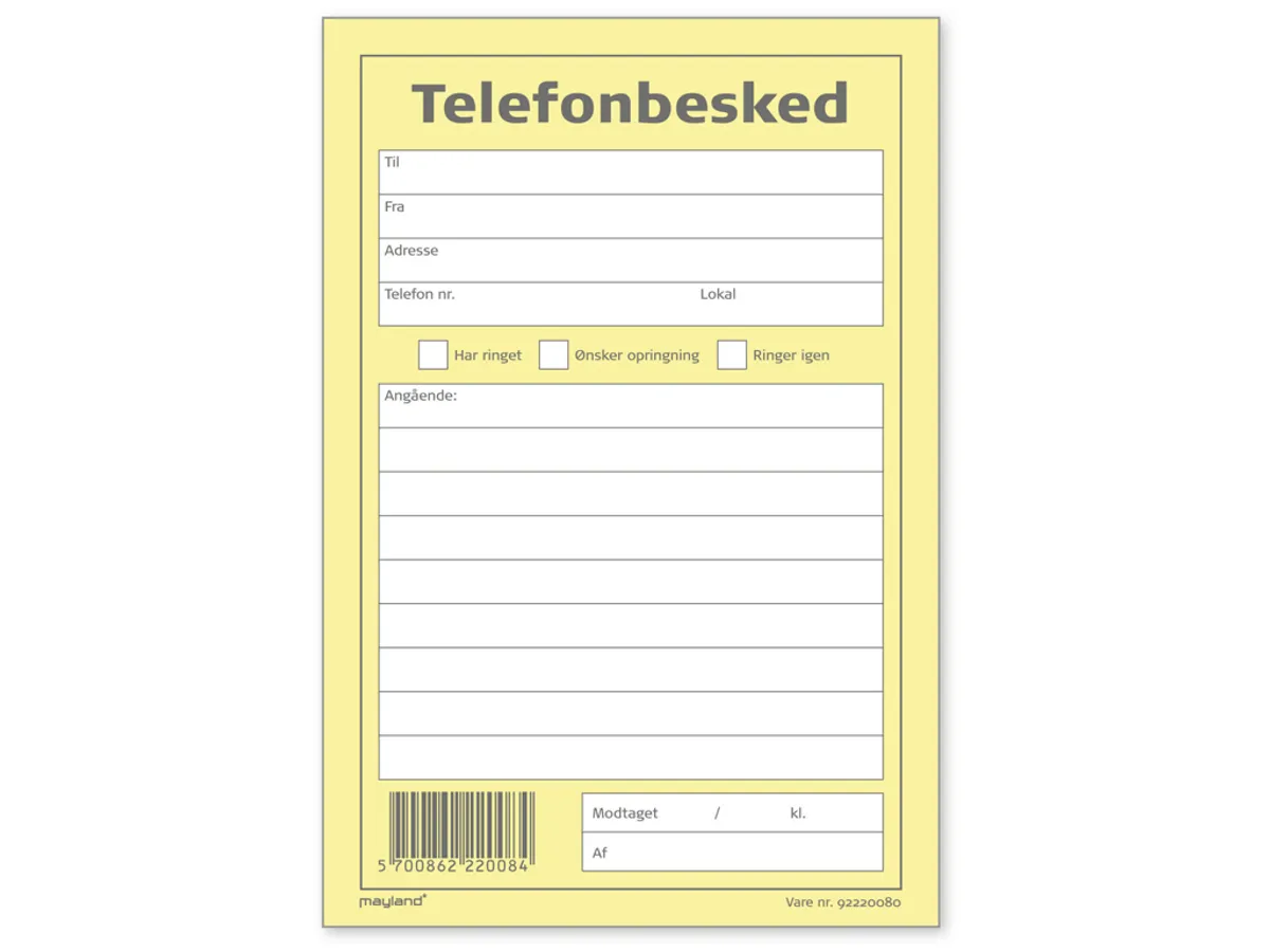 Telefonbesked Mayland 100 Blade