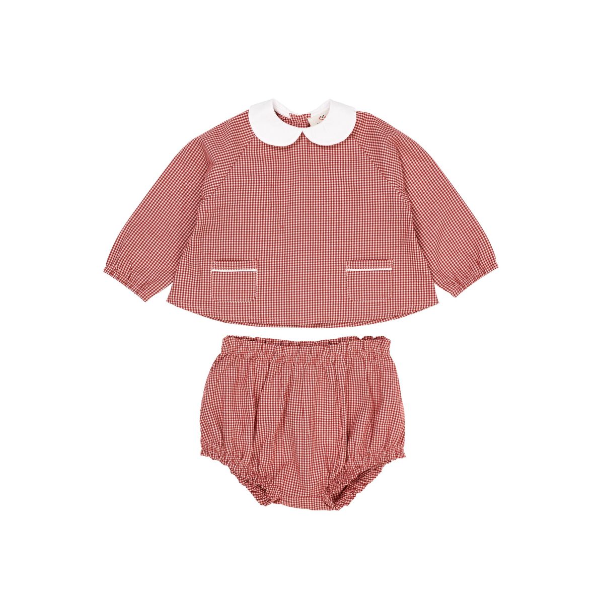 TERNET BABY SET - RED CHECK COMBI - RED CHECK COMBI / 80