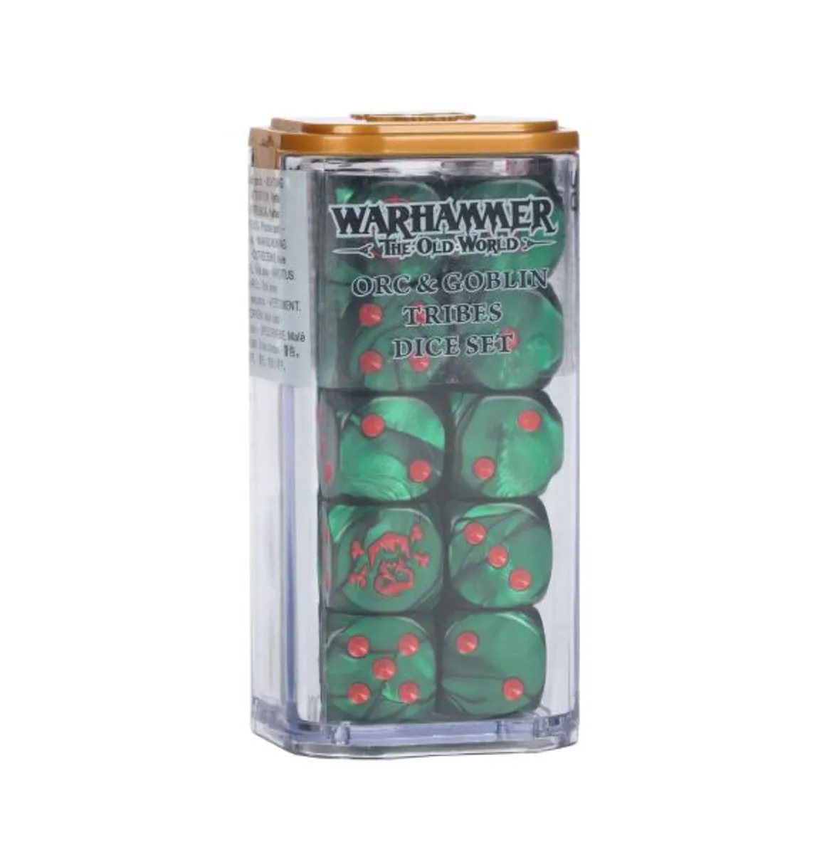 Terninger - Warhammer: The Old World: Orc & Goblin Tribes Dice Set (18d6 + Artillery & Scatter Dice) (2024) - 99222709001