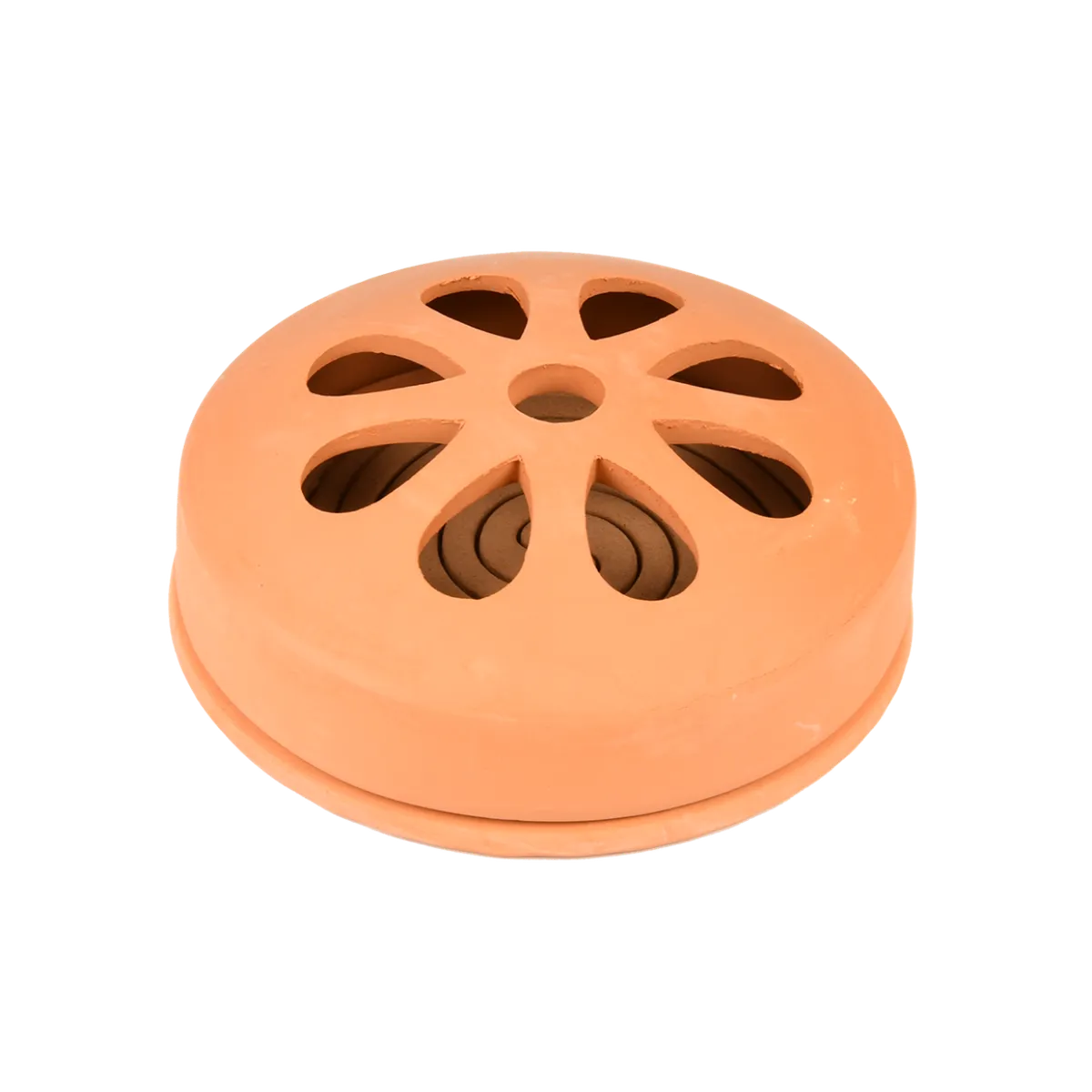 Terracotta beholder til røgelse inkl. 5 spiraler, Ø15,5 cm