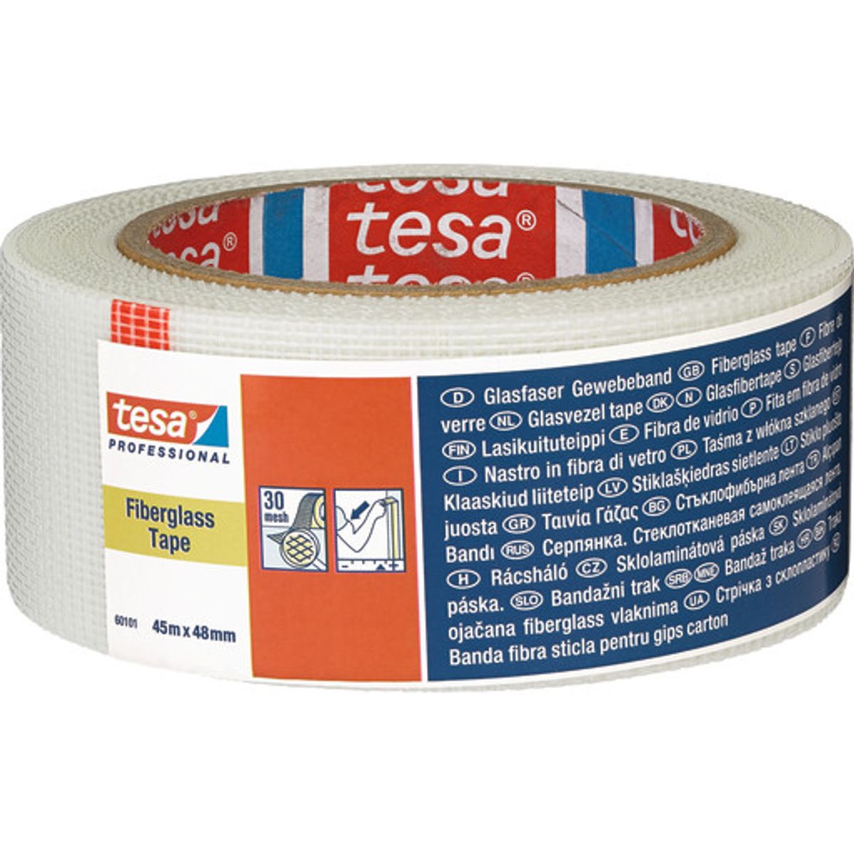 Tesa glasfibertape, 48 mm, 45 meter