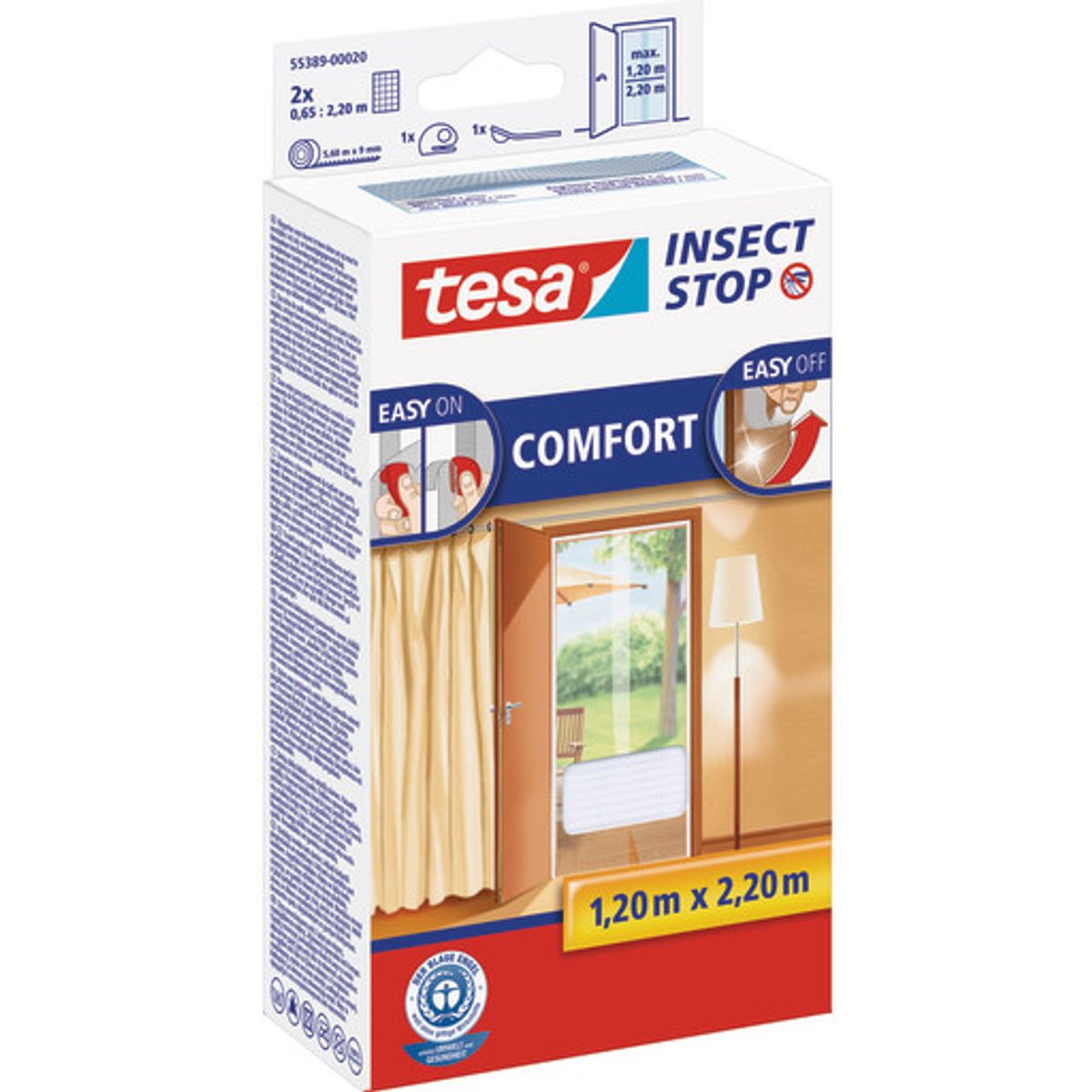 Tesa Insect Stop Comfort insektnet 120x220 cm i hvid