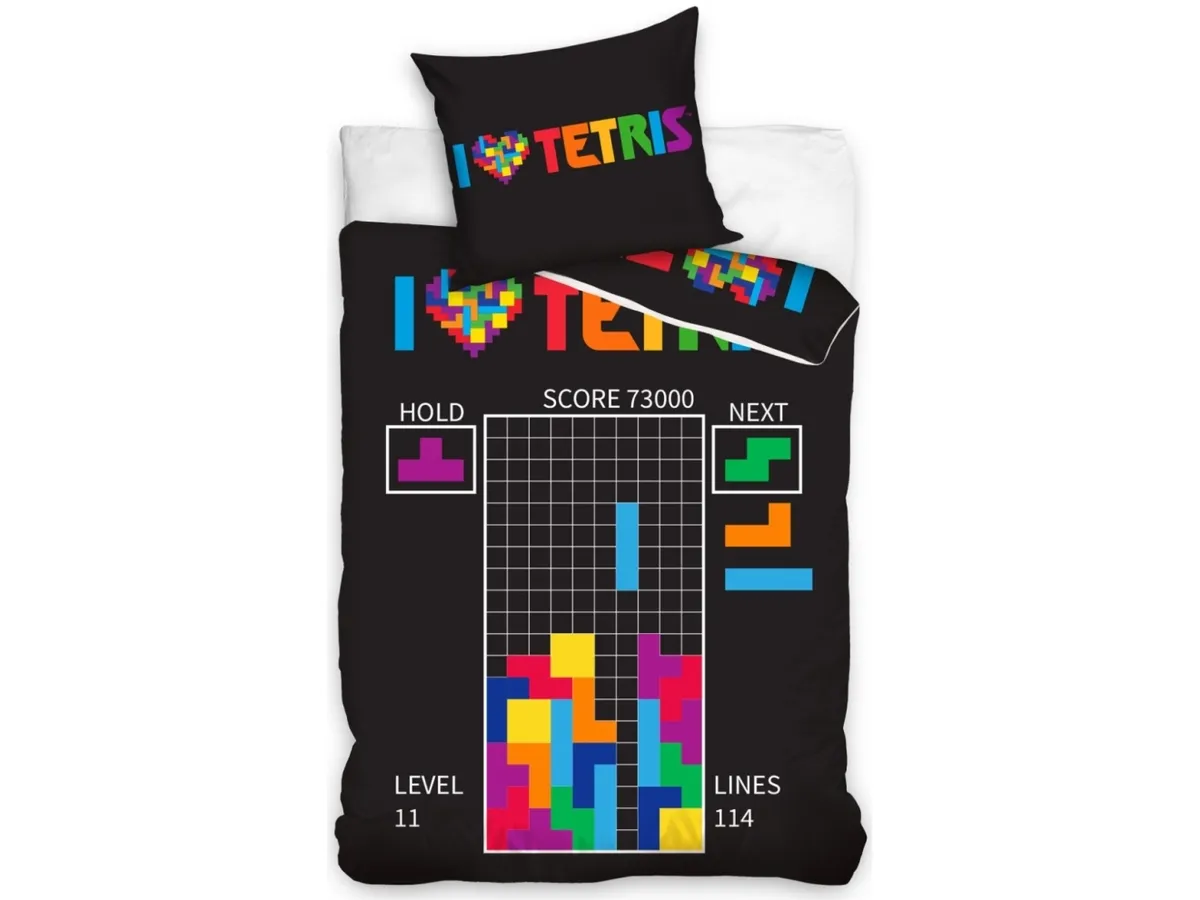 Tetris Gamer Sengetøj - 100 Procent Bomuld