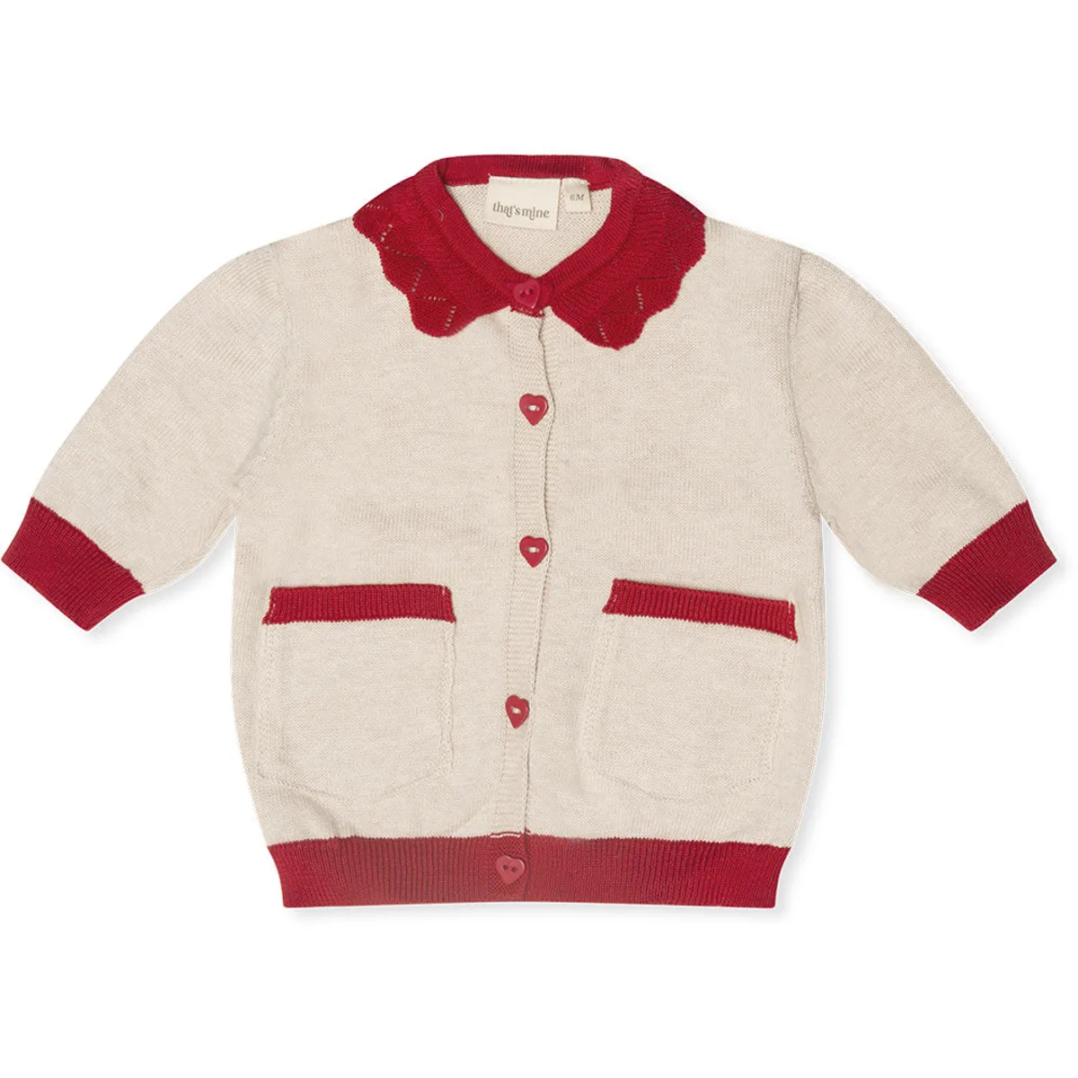 That's Mine - Felizia cardigan - Oatmeal melange - 104cm - 4Y