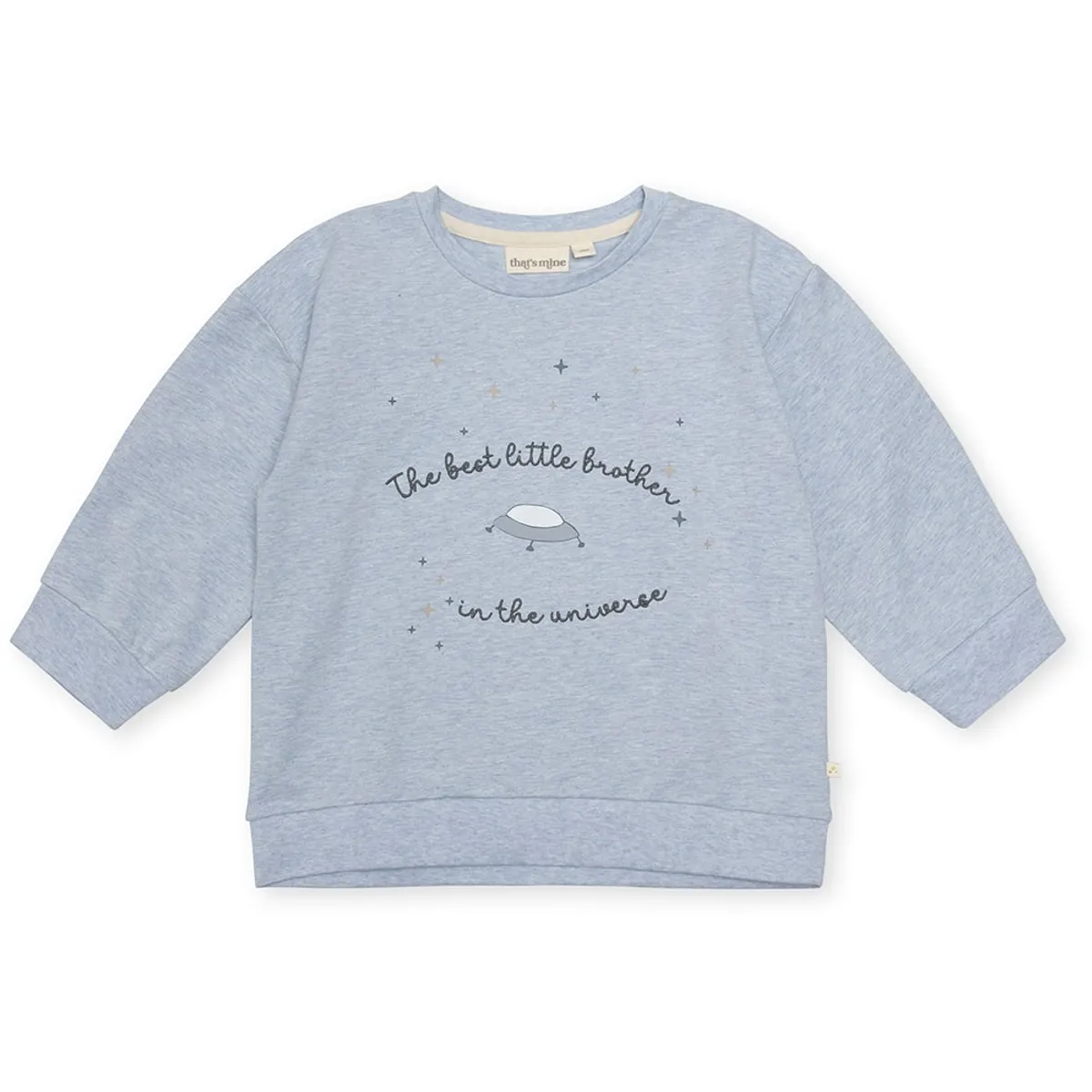 That's Mine - Finley lillebror sweatshirt - Light blue melange - 80 cm - 12 m