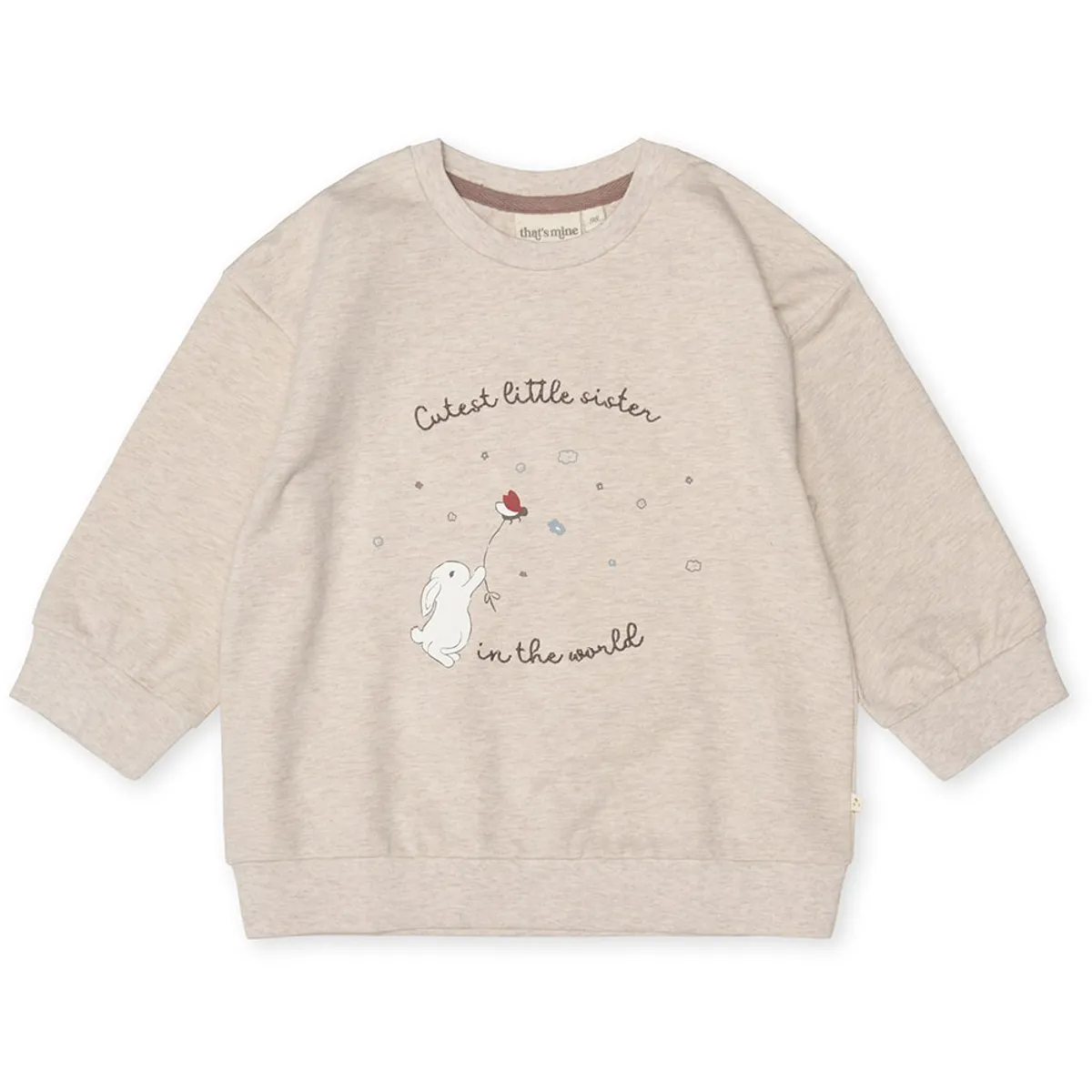 That's Mine - Finley lillesøster sweatshirt - Light brown melange - 86 cm - 18 m