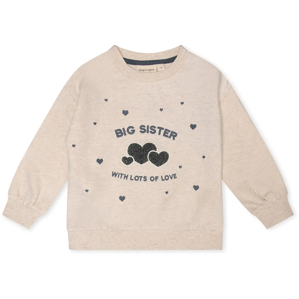 That's Mine - Finley storesøster sweatshirt - Light creme melange - 104cm - 4Y