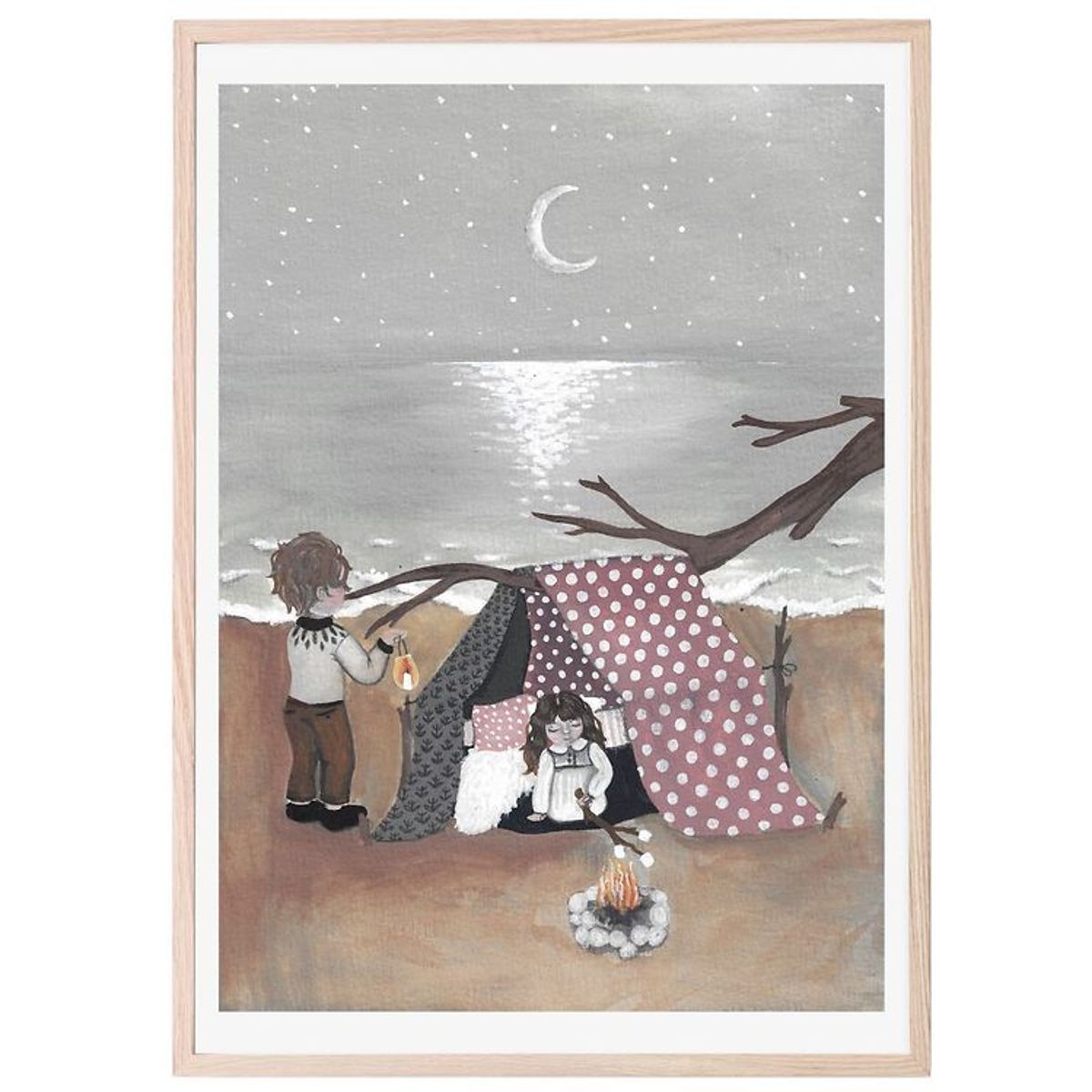 That's Mine Plakat - 50x70 cm - Bonfire In Moonlight