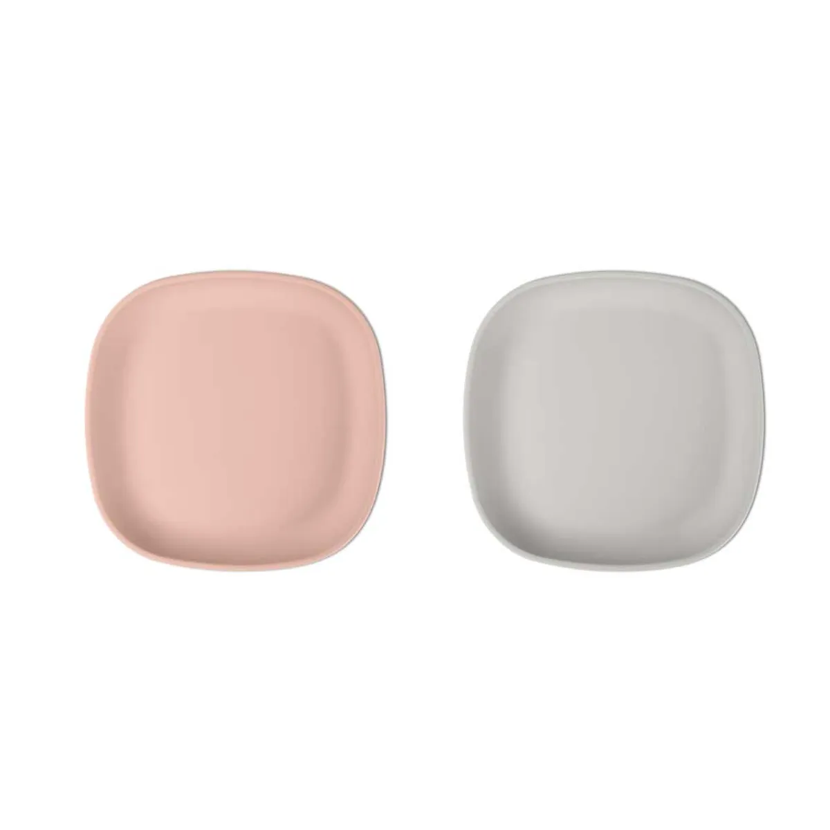 That's Mine - Plate silicone 2-pack - Rose, feather grey