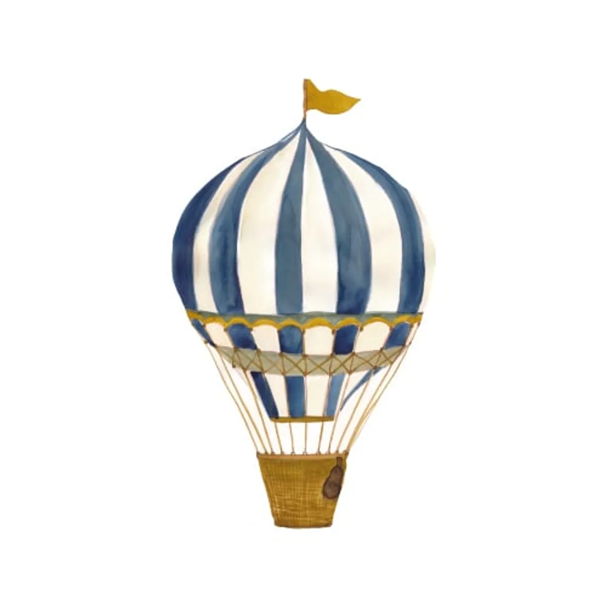 That's Mine - Wallsticker Retro air balloon large blue - Blue