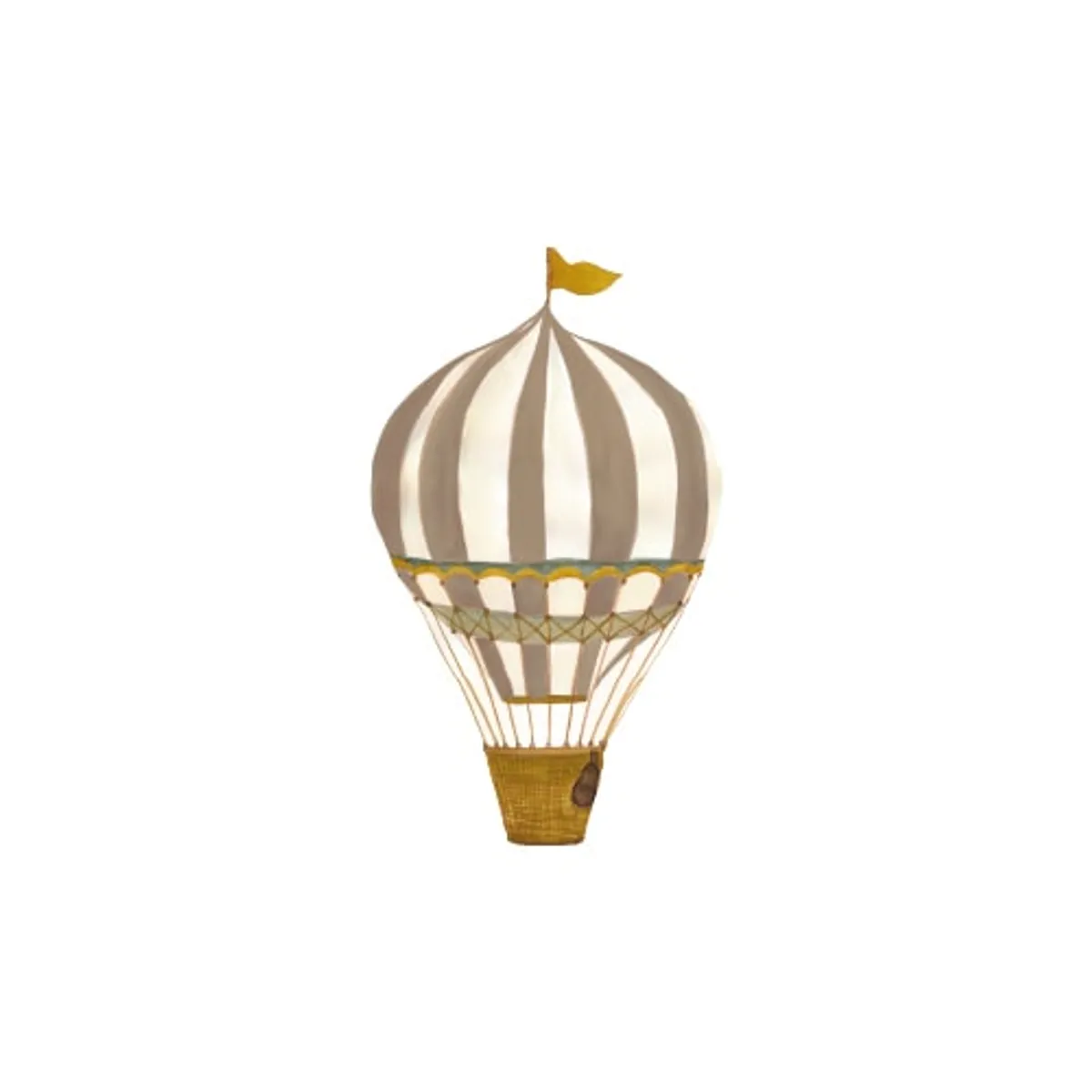 That's Mine - Wallsticker Retro air balloon small brown - Brown