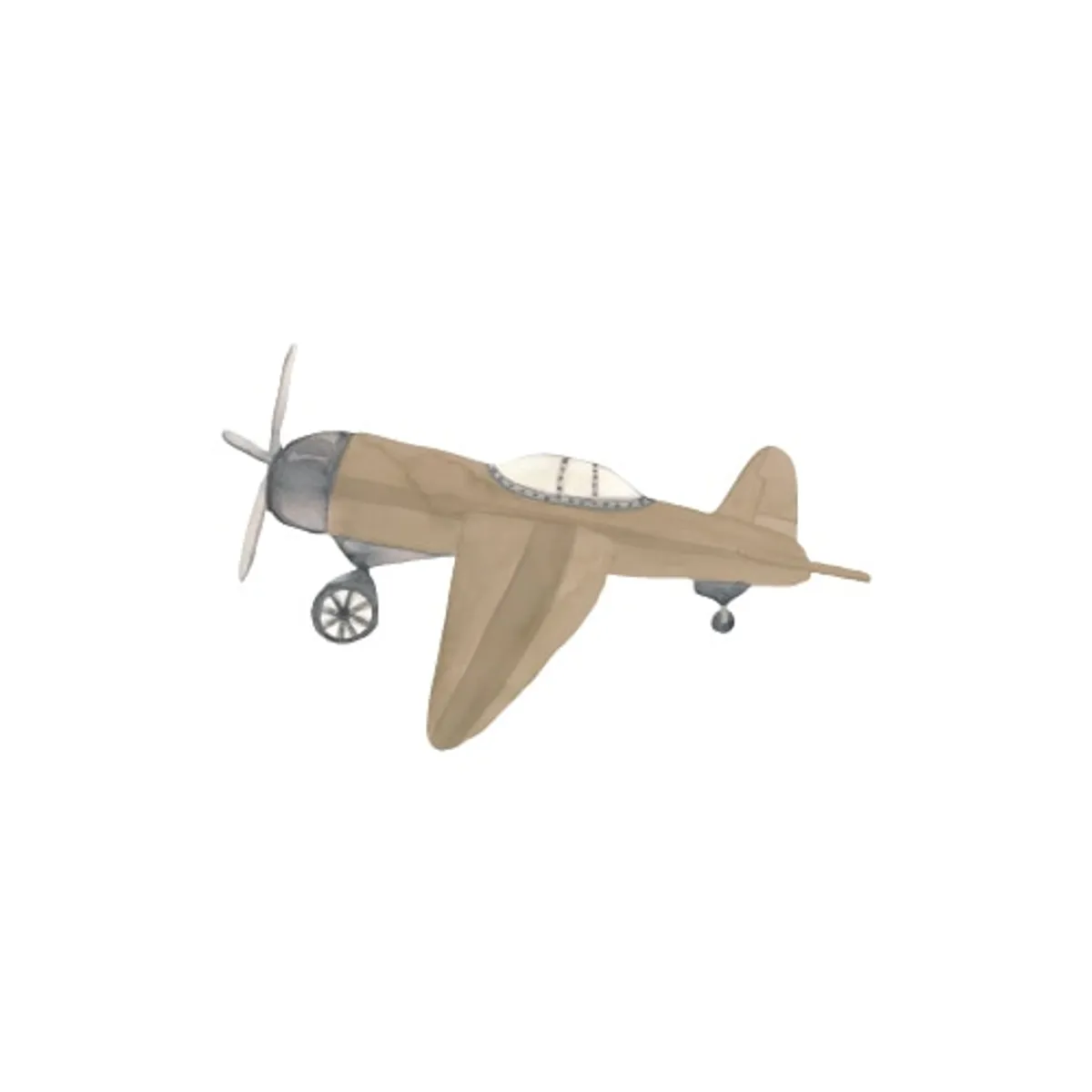 That's Mine - Wallsticker Retro airplane brown - Brown