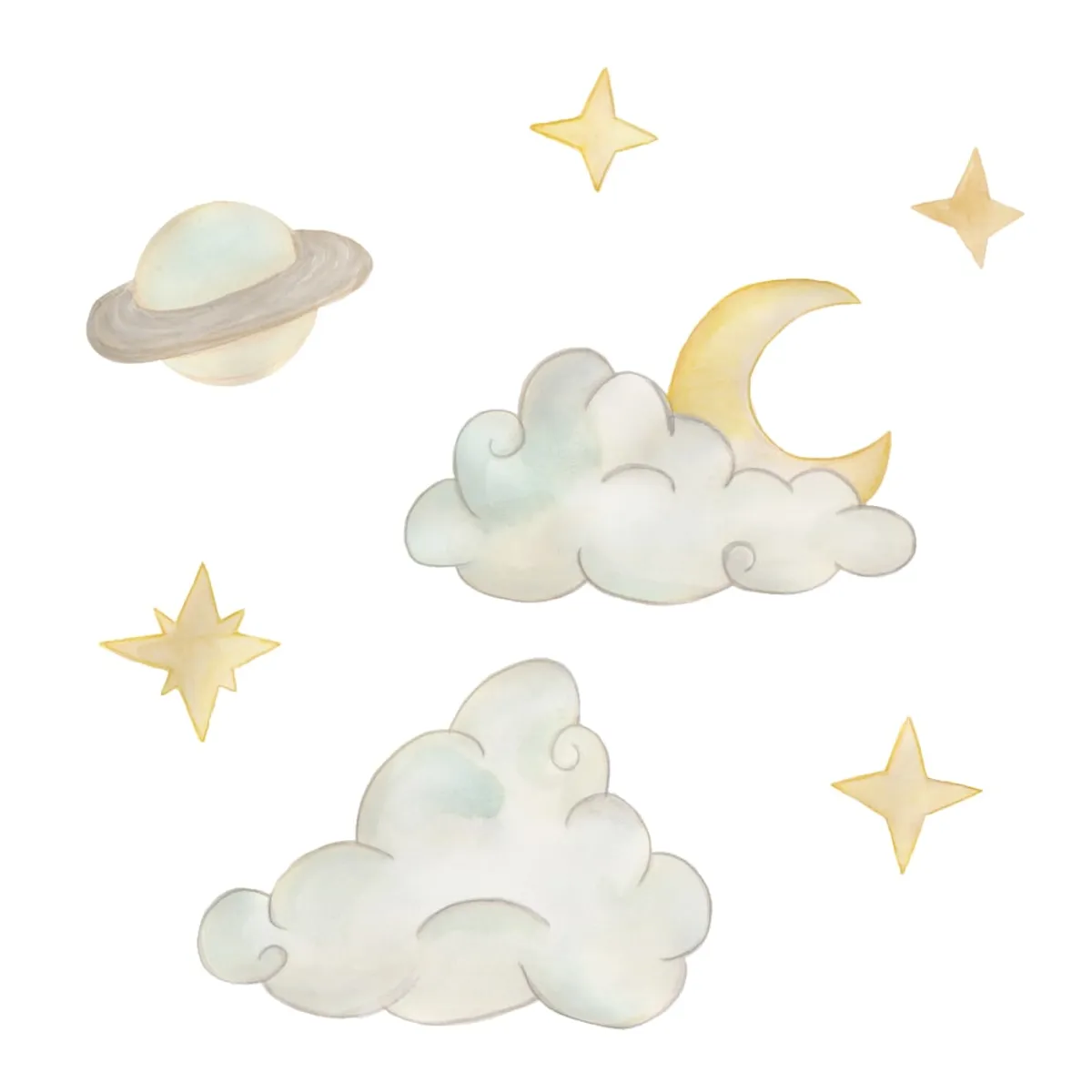 That's Mine - Wallsticker saturn himmel - Multi