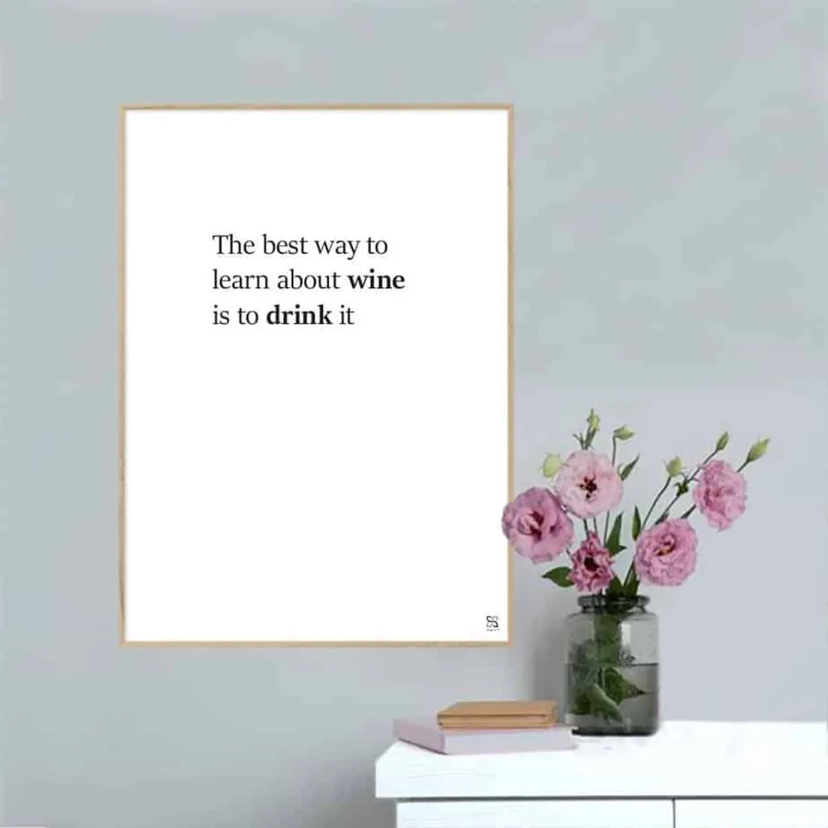 The best way to learn about wine plakat - 15 x 21 cm / XS / lodret