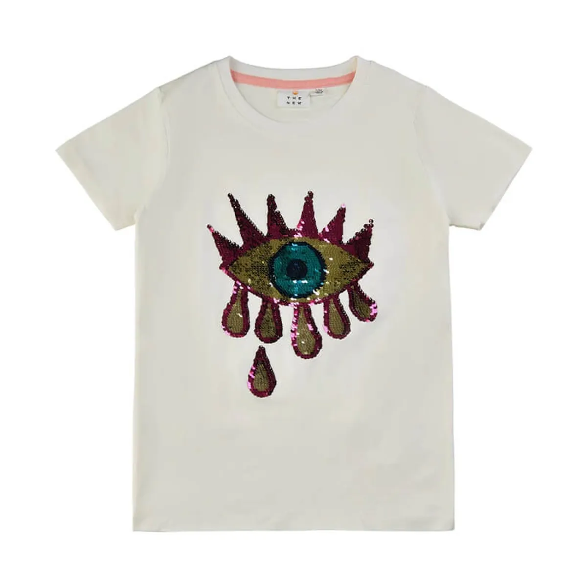 THE NEW - Alfrida S/S TEE T-Shirt - Snow White - 3/4 år